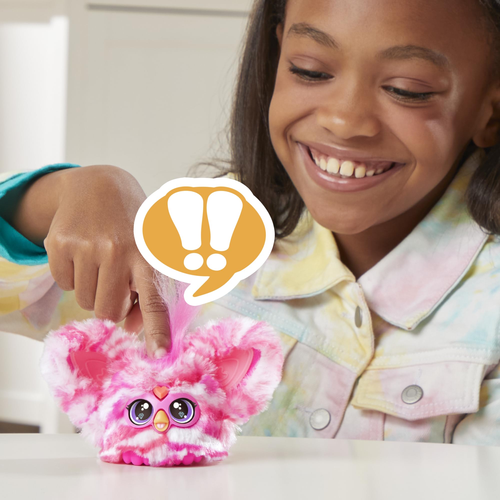 Furby Bub-Lee K-Pop Mini Electronic Plush Toy with Sound & Keychain | Ages 6+ | Pink 6