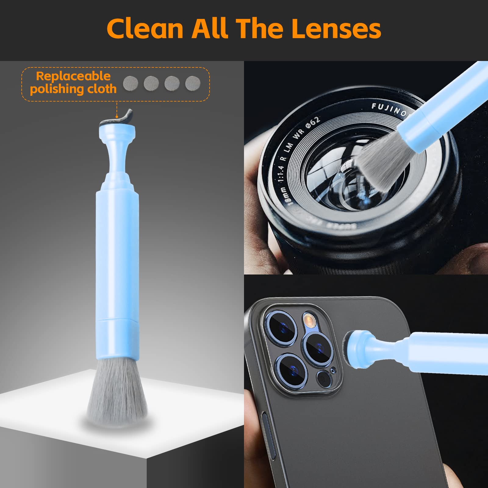 Alyvisun 11 in 1 Laptop Cleaning Kit - Multifunctional Keyboard Cleaner Brush & Keycap Puller | Blue 5