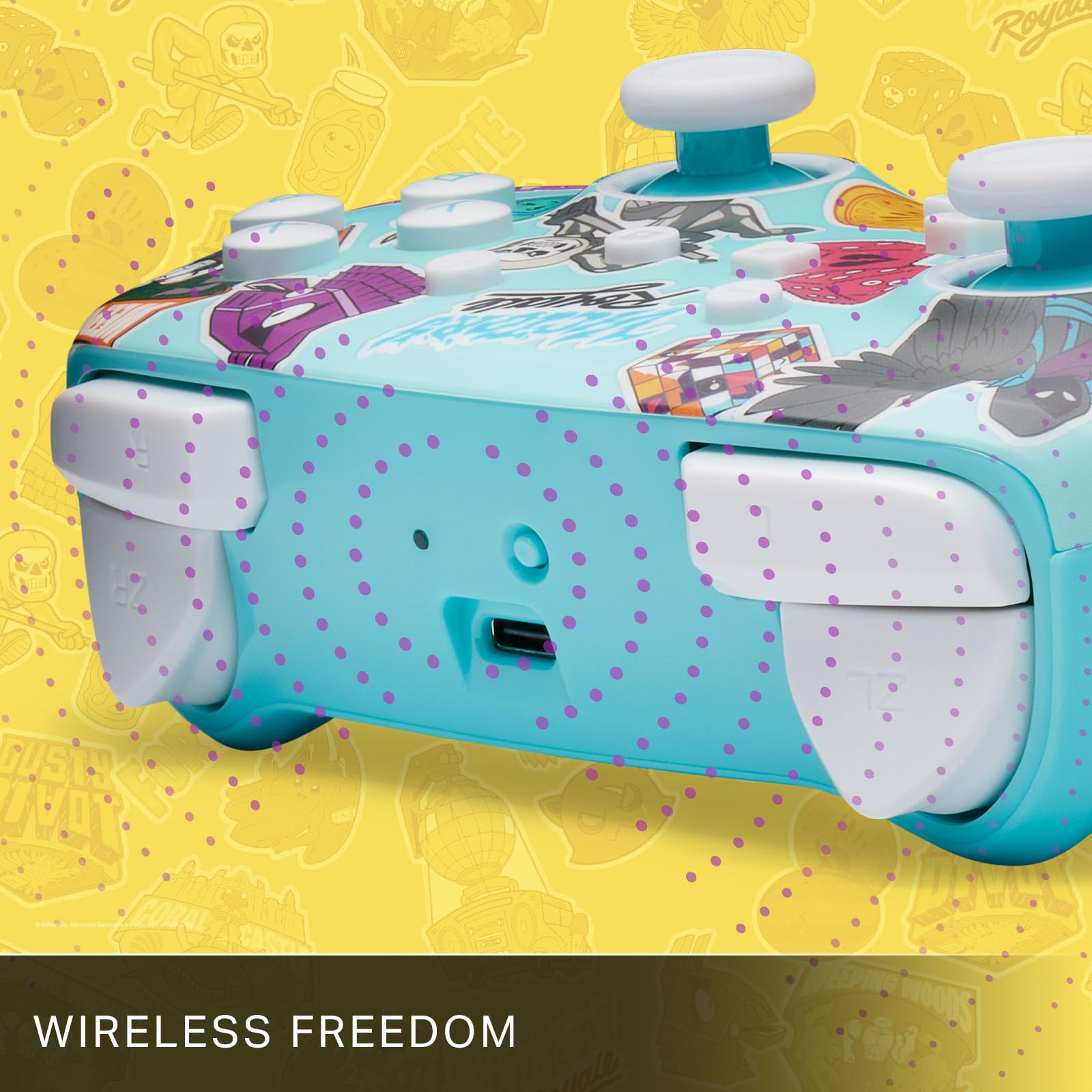 Fortnite Sticker Mania - PowerA Enhanced Wireless Controller for Nintendo Switch 14