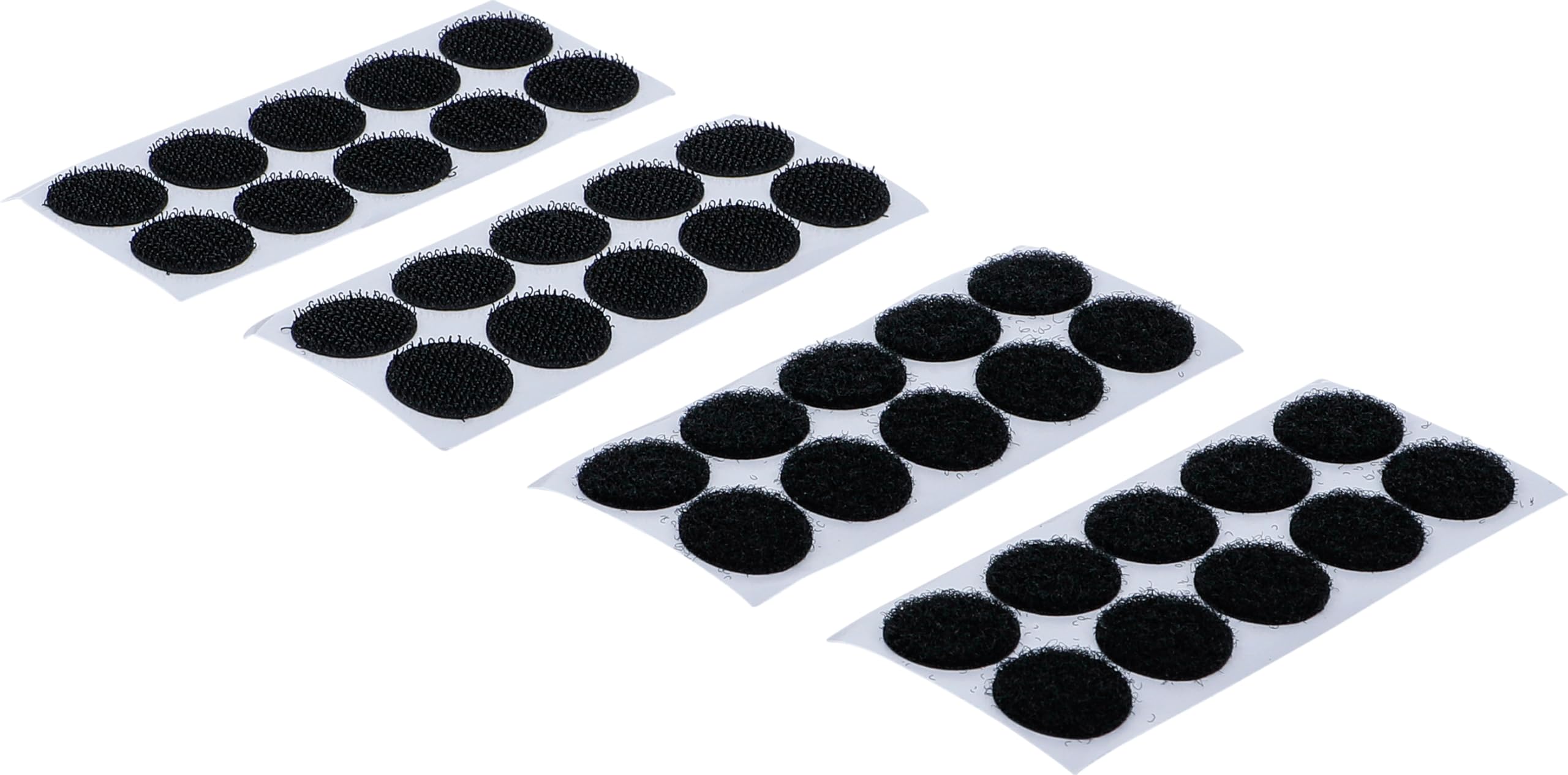 BGS Do it yourself Hook & Loop Dots - Self-Adhesive Black Fasteners | 20mm Diameter | 40 Pcs 1