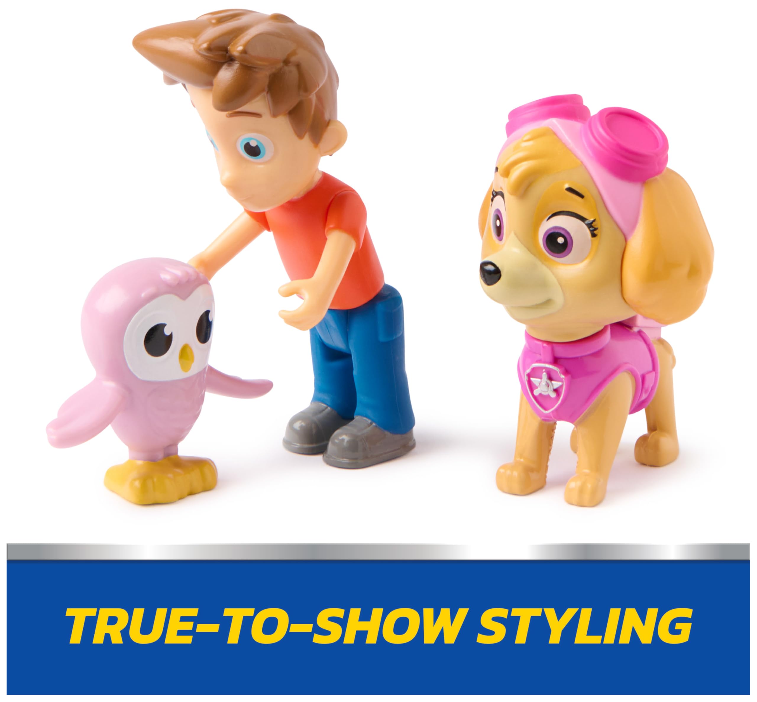 PAW Patrol Skye & Alex Porter Figure Pack with Lil Hootie - Action Figures for Kids 3-9 Years 4