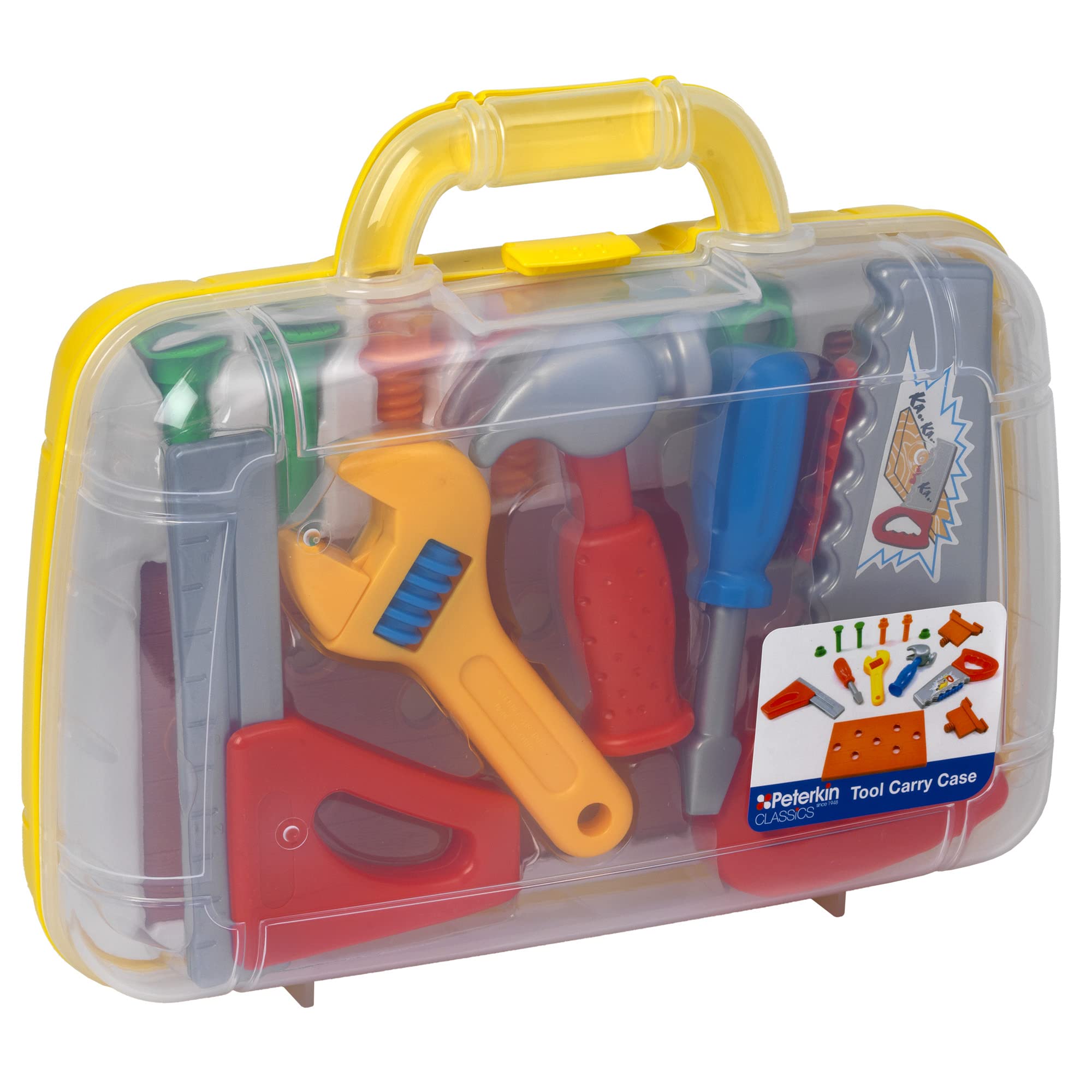 Peterkin Classic Children's Tool Set - 14 Piece Plastic Kit in Carry Case | Ages 3+ 1
