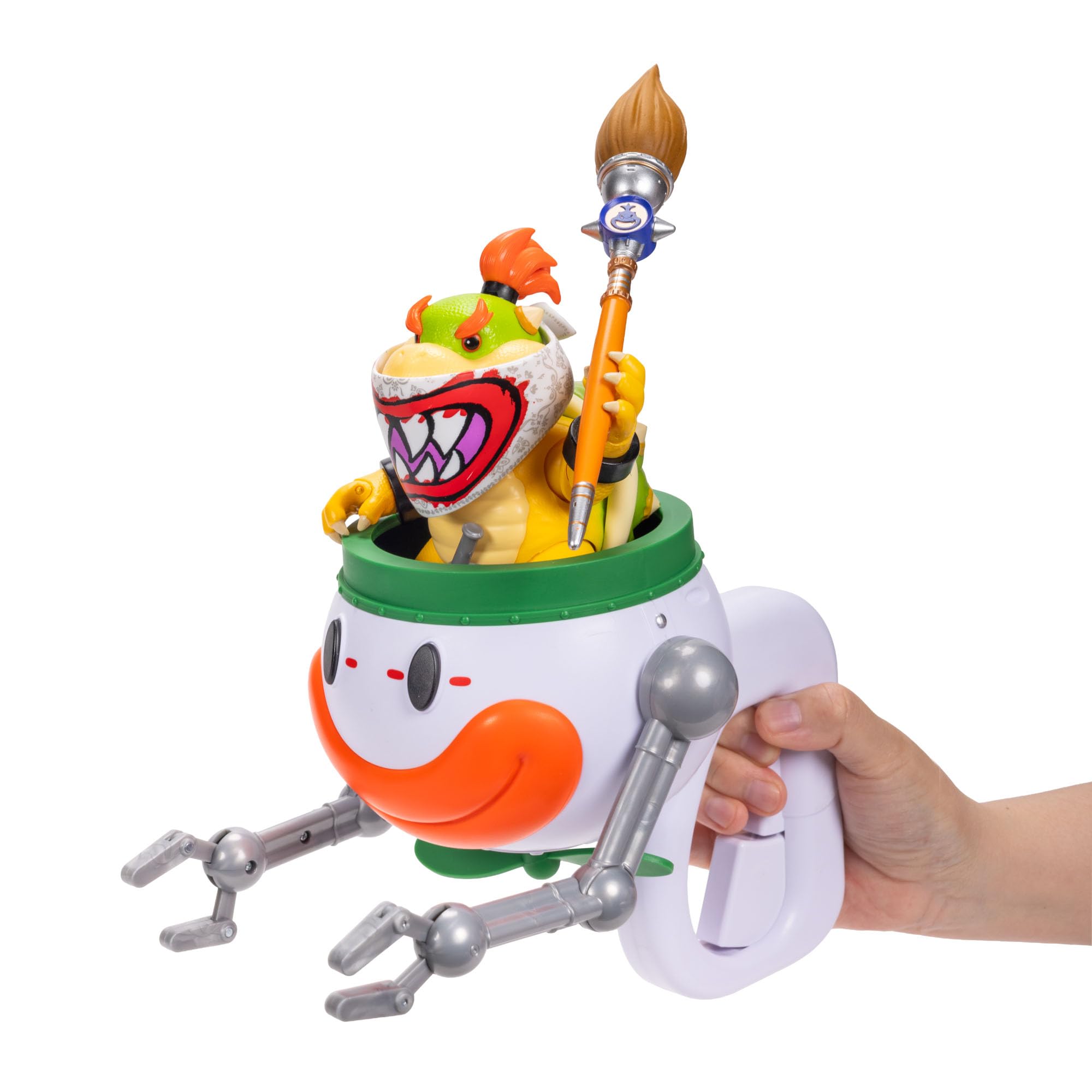 THE SUPER MARIO BROS. MOVIE Bowser Jr. Action Feature Figure with Clown Car | 5" Articulated | Ages 3+