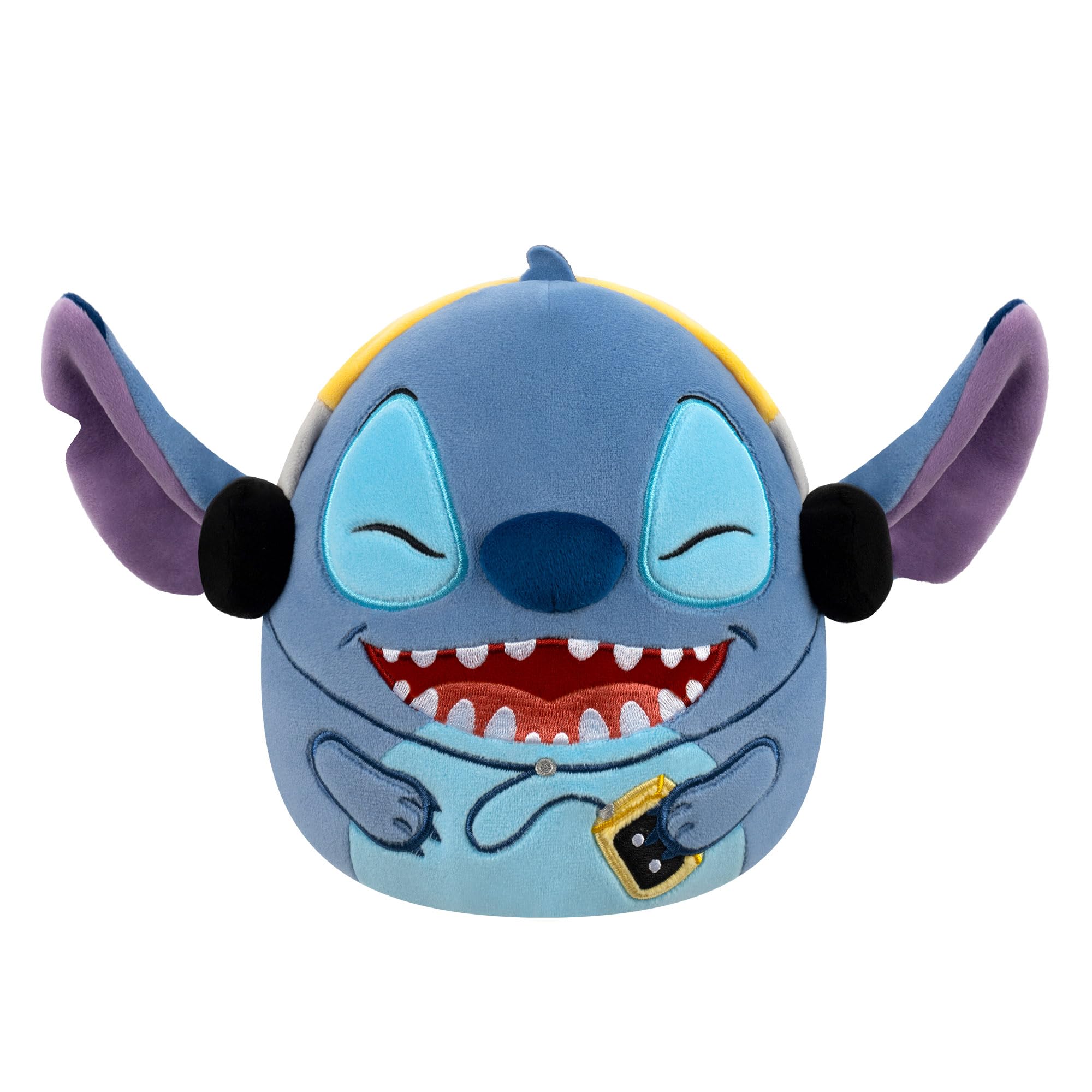 Squishmallows 8-Inch Disney Stitch with Headphones Plush - Soft Cuddly Toy for Kids