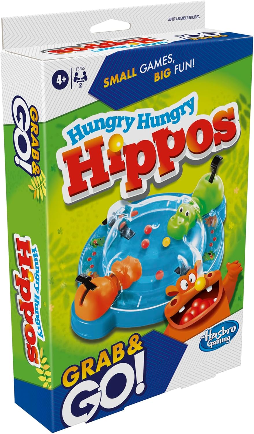 Hasbro Gaming Hungry Hungry Hippos Grab and Go Travel Game for 2 Players 3