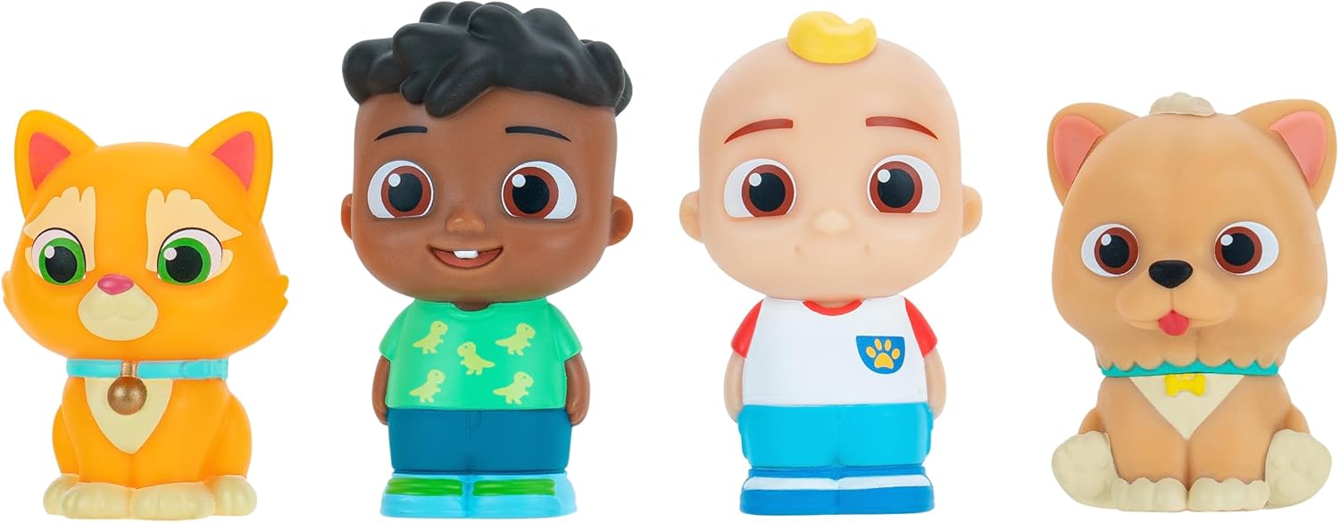 CoComelon Best Friends & Pets 4-Figure Set - Favourite Characters for Imaginative Play
