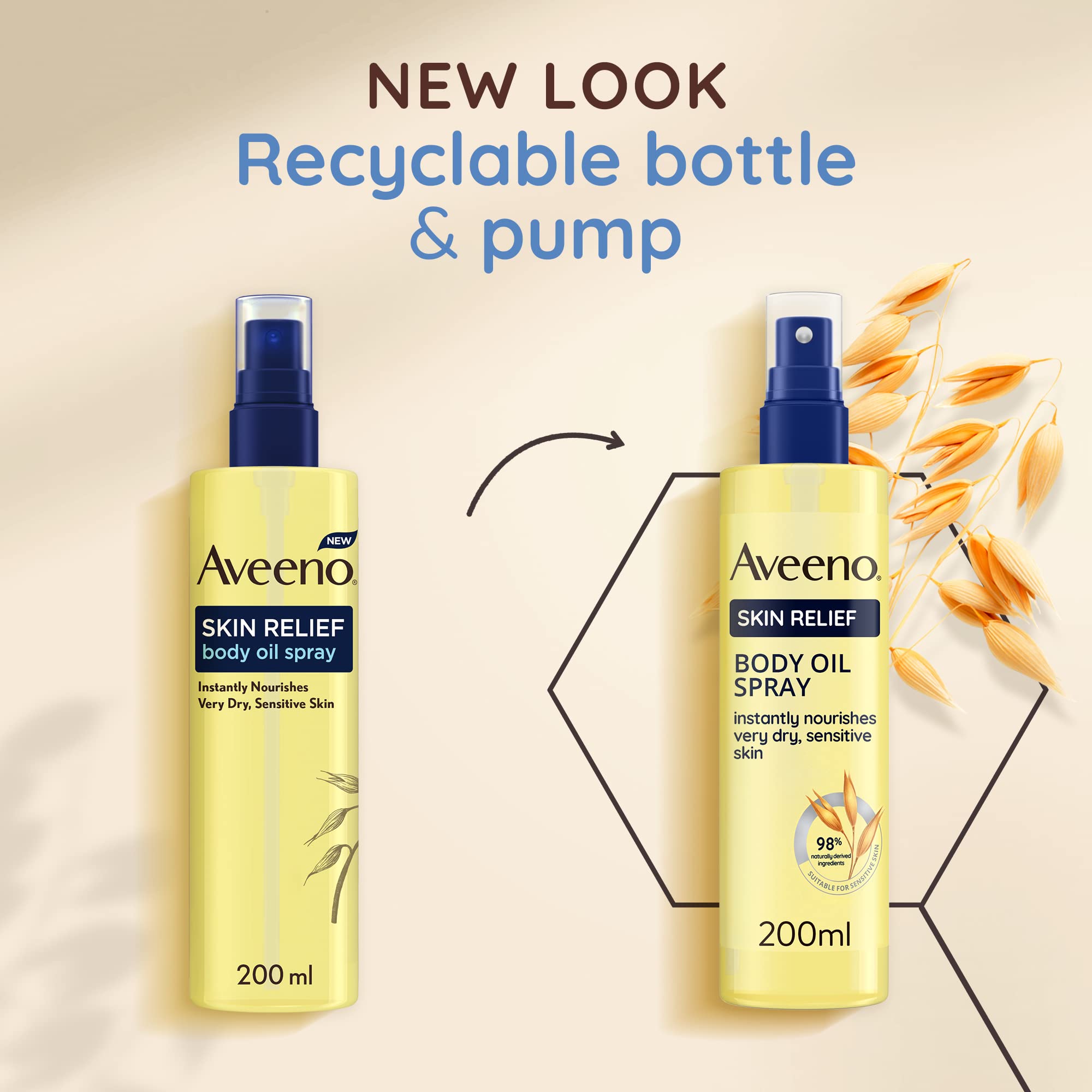 Aveeno Skin Relief Body Oil Spray (200ml) - Nourishing Moisturizing Oil for Dry, Sensitive Skin with Oat & Jojoba Oil 5
