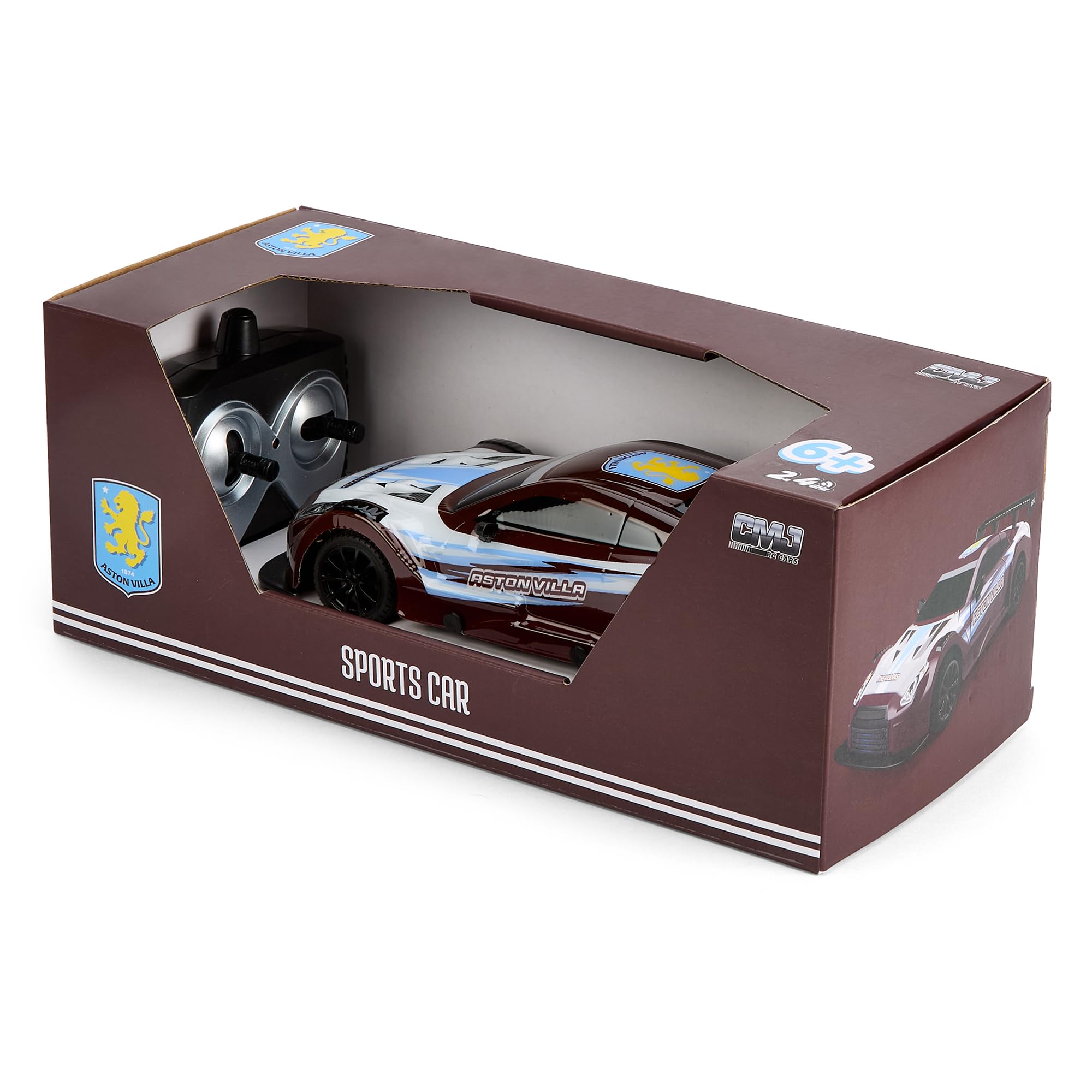 Aston Villa FC Officially Licensed RC Sports Car - 1:24 Scale Remote Controlled Vehicle for Kids 9