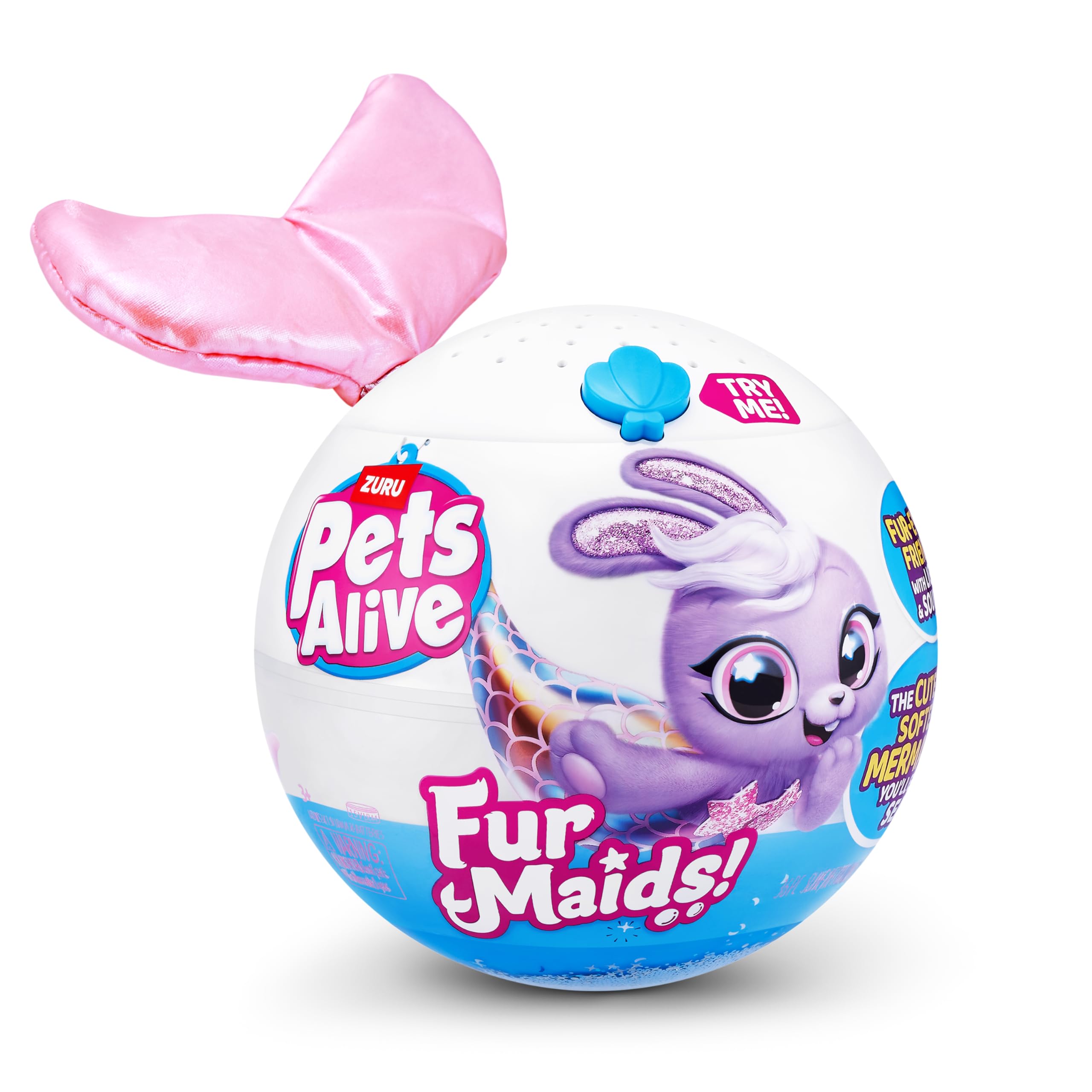 Pets Alive Furmaids by ZURU - Interactive Mermaid Plush with Lights, Sounds & Surprises (Pink Kitten) 5