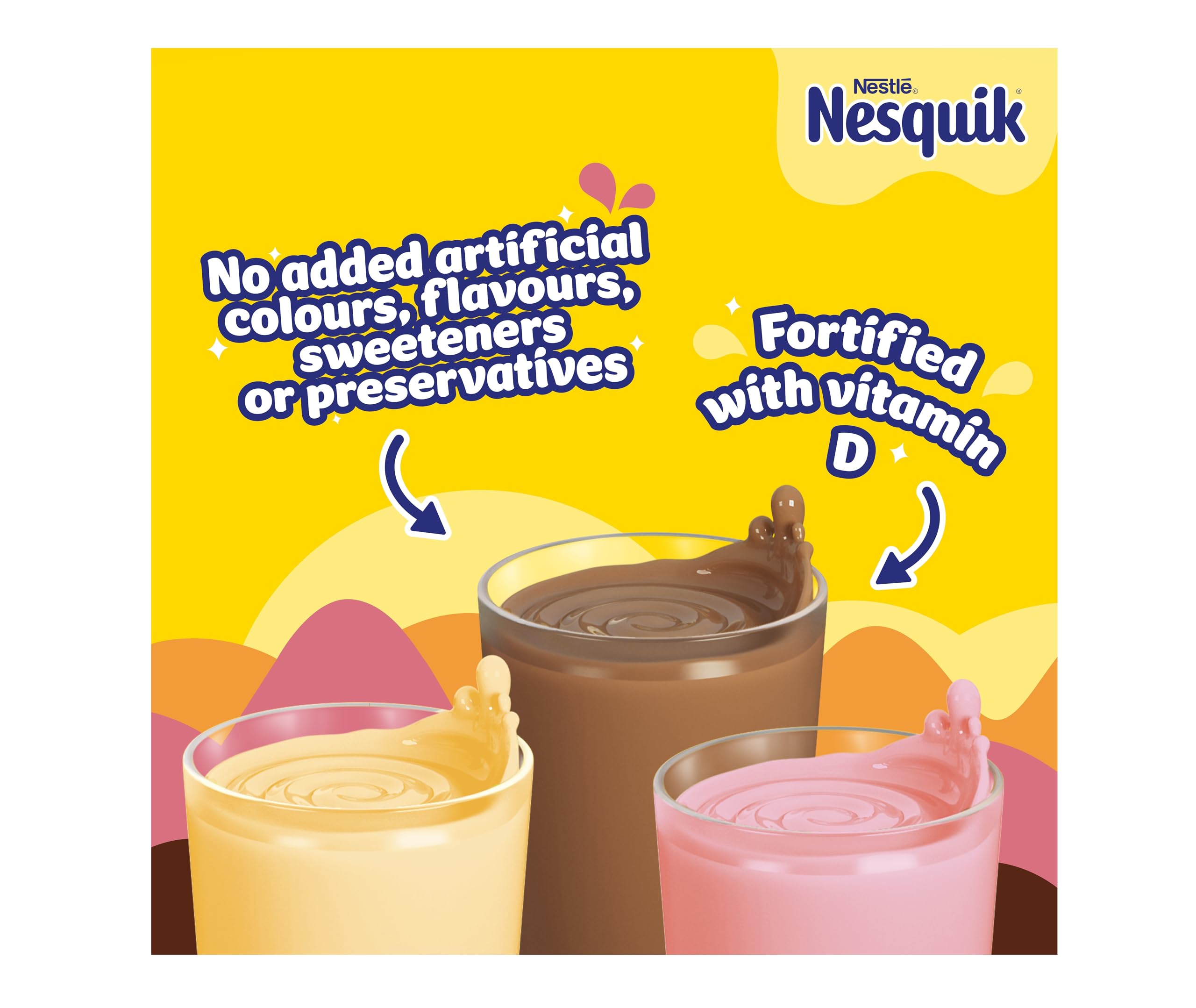 Nesquik - Strawberry Flavoured Milkshake Powder with Vitamin D, 500g Tub 4