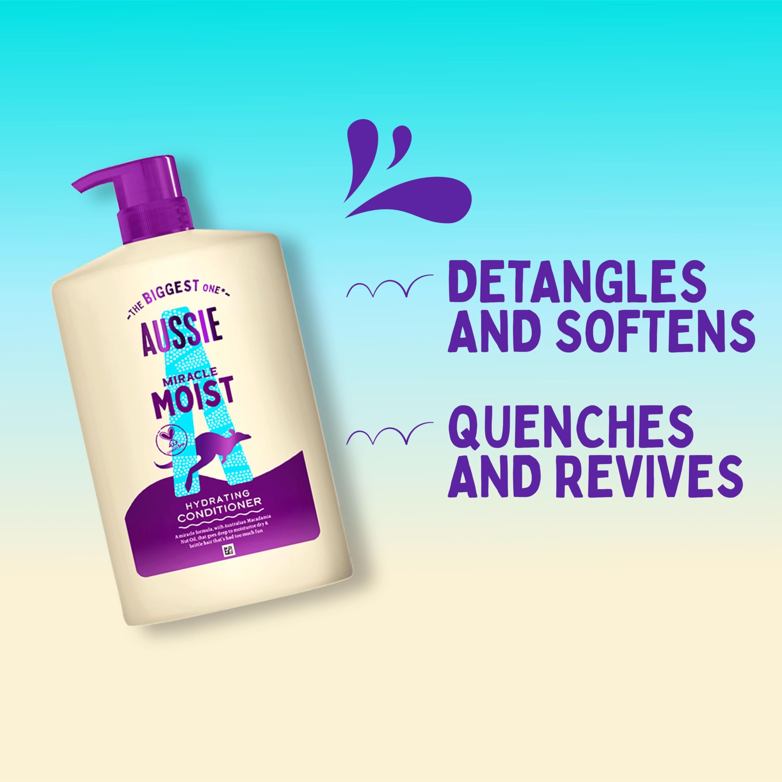 Aussie Miracle Moist Detangling Conditioner 1L - Infused with Macadamia Nut Oil 4