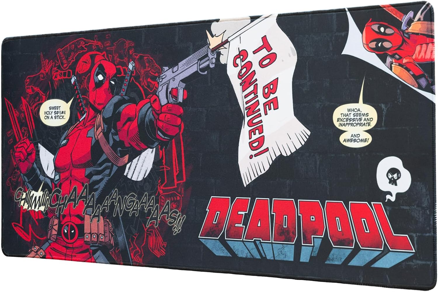 Grupo Erik Marvel Deadpool XXL Mouse Mat | Desk Pad | 31.5" x 13.78" | Non-Slip 1