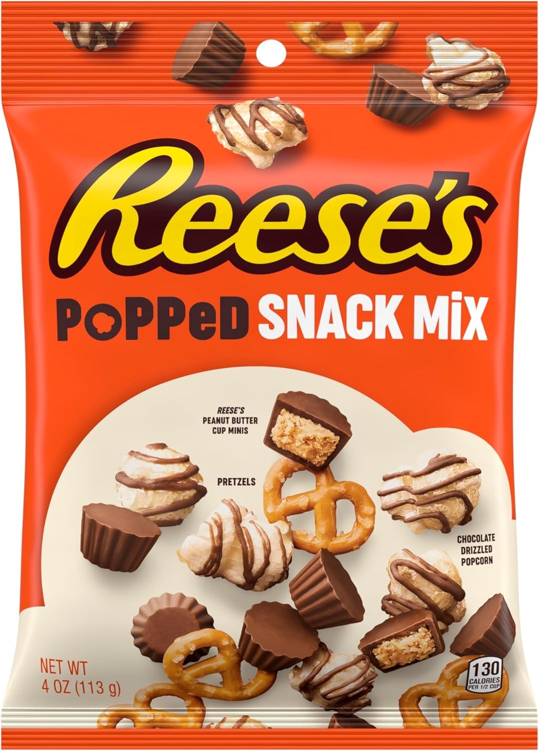 Reese's Popped Milk Chocolate Peanut Butter Snack Mix 113g