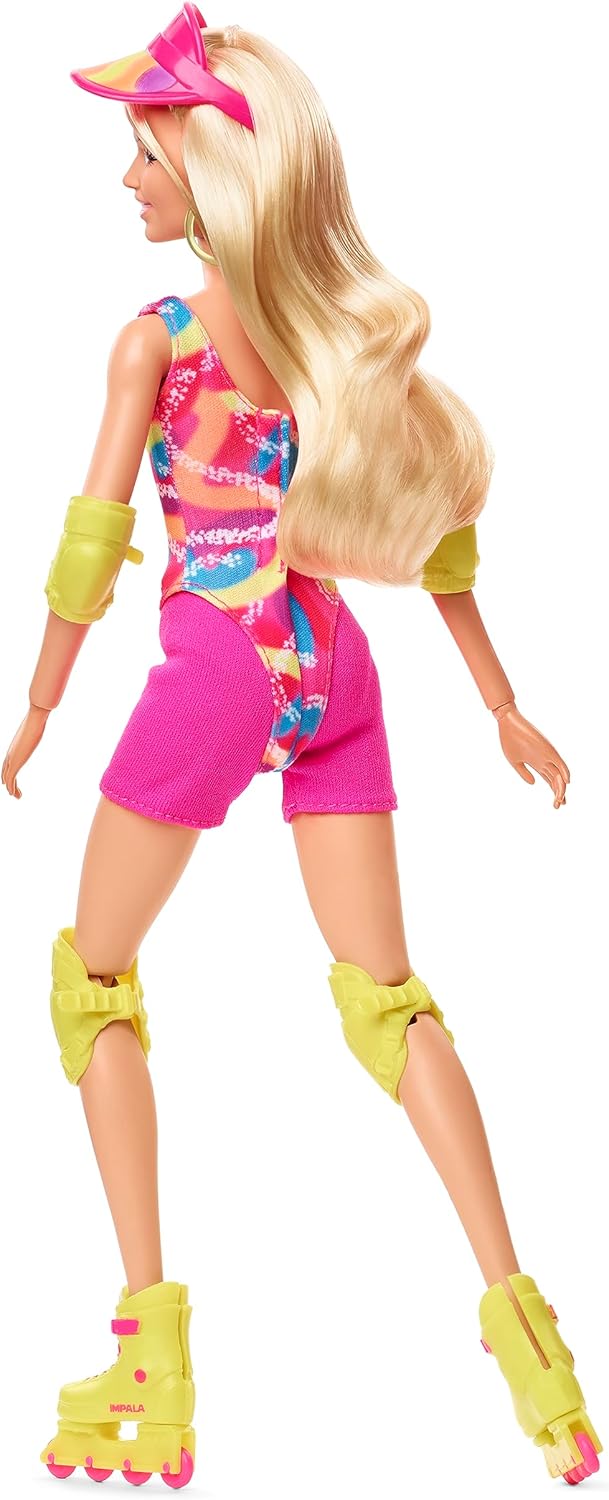 Barbie THE MOVIE Margot Robbie Skate Look Doll - Neon Pink Inline Skating Outfit