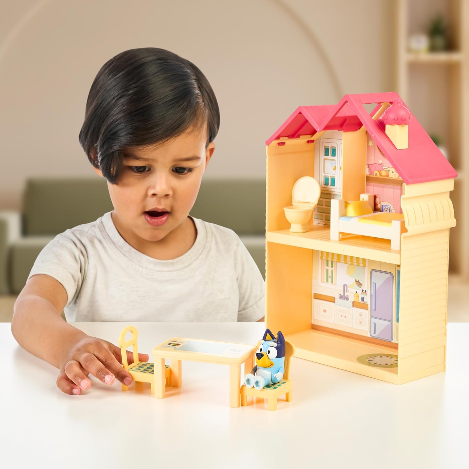 Mini Bluey Home Playset - Compact House with Carry Handle & 3 Rooms 3