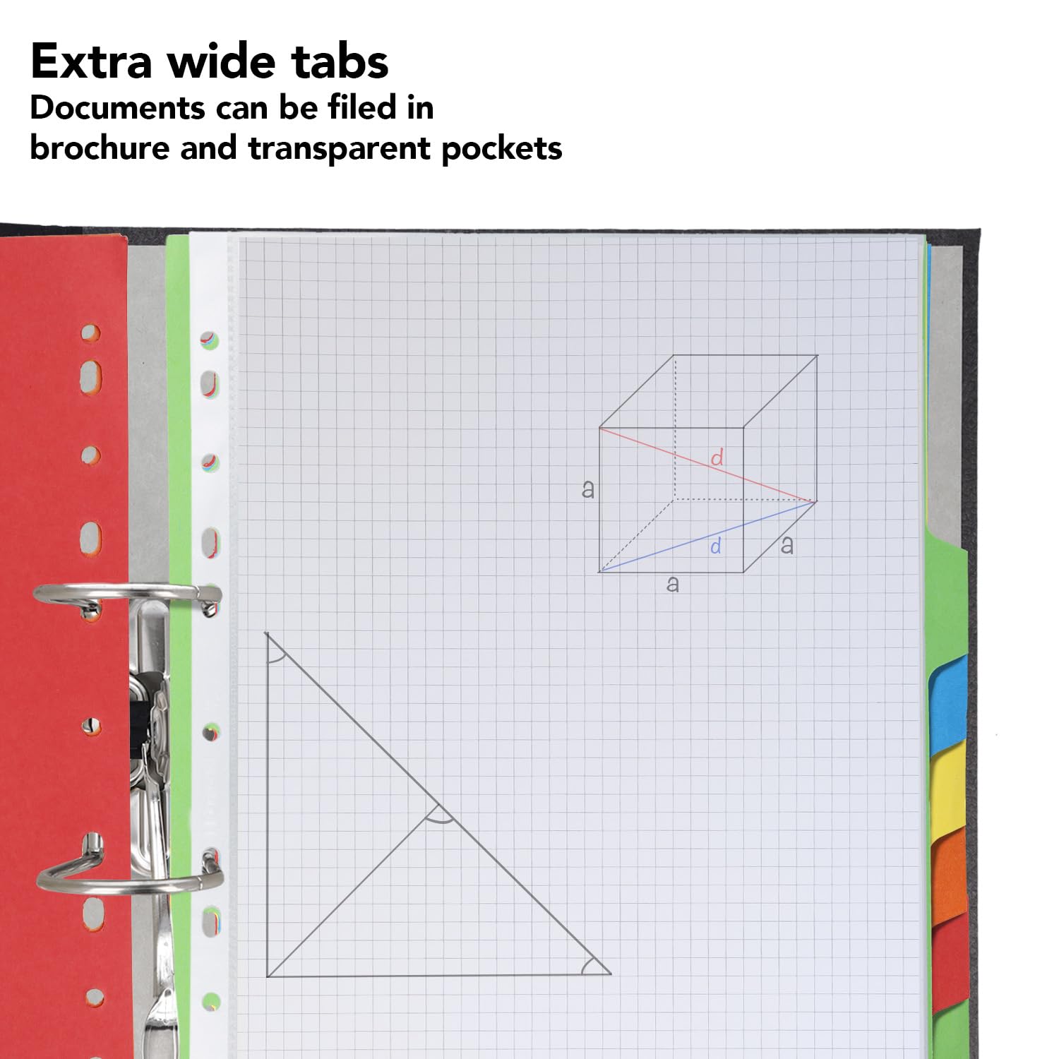 Westcott A4+ Extra-Wide Binder Dividers - 10 Tabs, 5 Colors, Cardboard Material 4