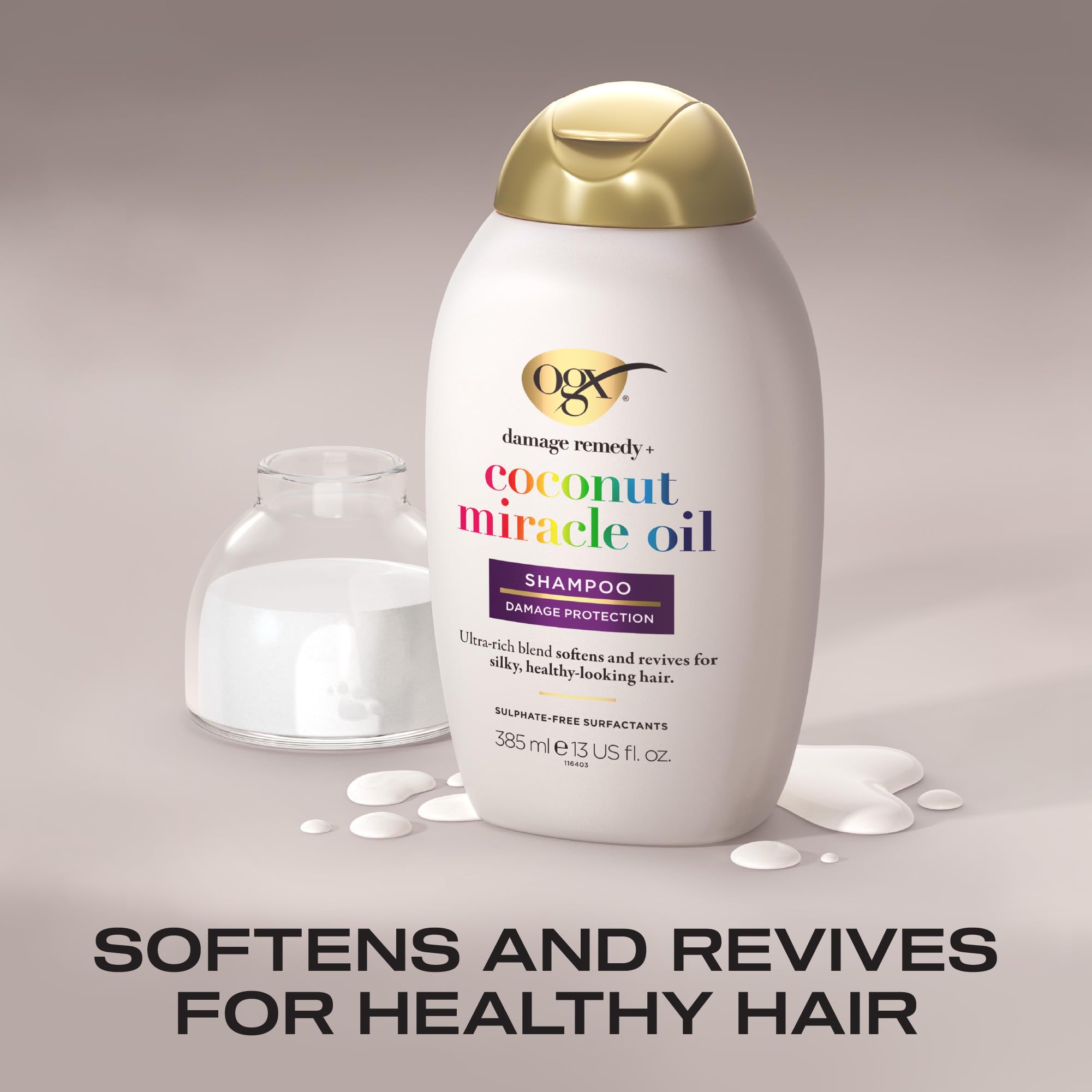 OGX Coconut Miracle Oil Shampoo for Damaged Hair (385ml) 11