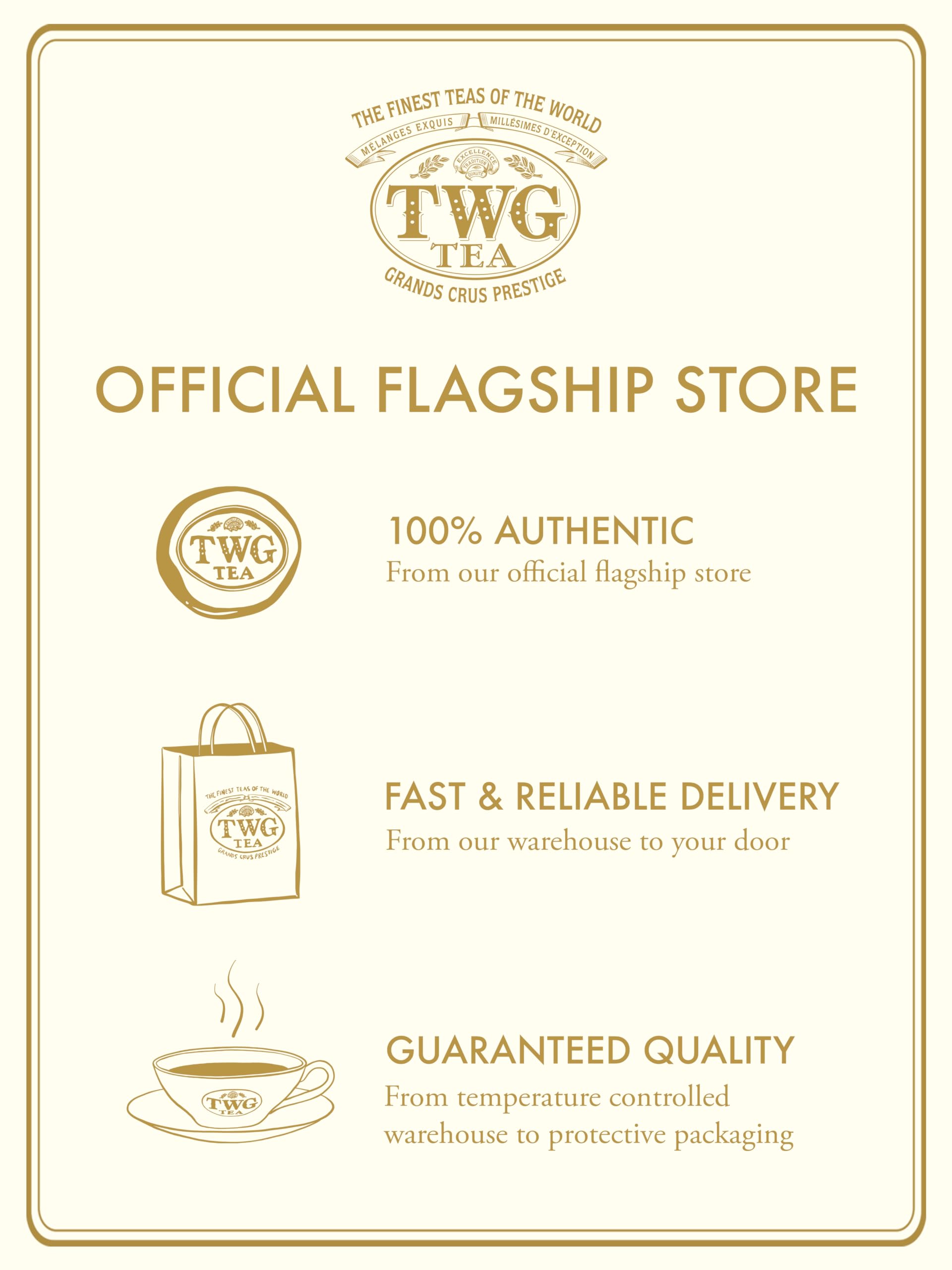 TWG Tea - Jasmine Queen Tea | Green Tea with Sweet Lemon & Rose | 15 Hand-Sewn Cotton Teabags | Gift Set 10