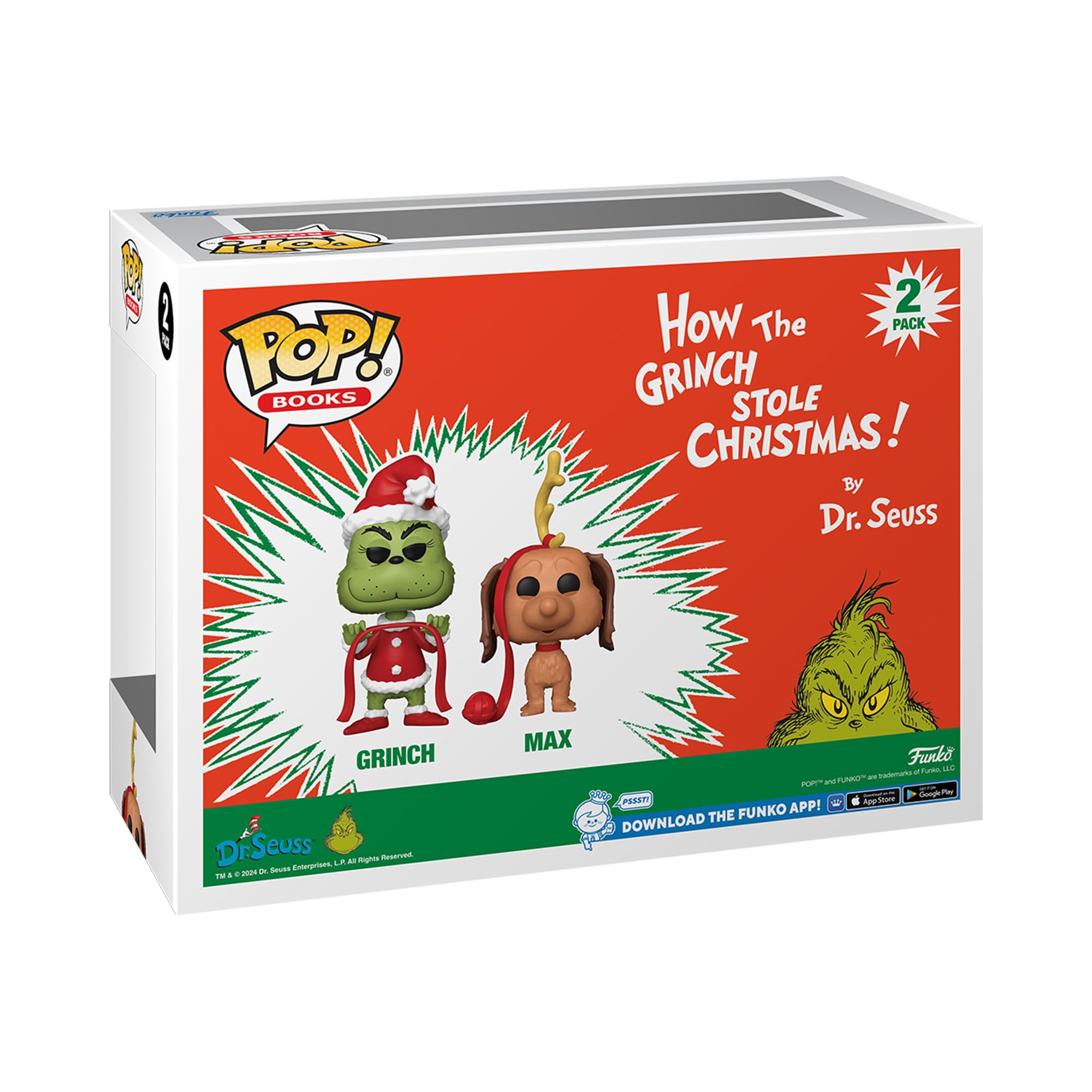 Funko Pop! Books How the Grinch Stole Christmas - The Grinch with Max Vinyl Figure 2-Pack (72505) 4