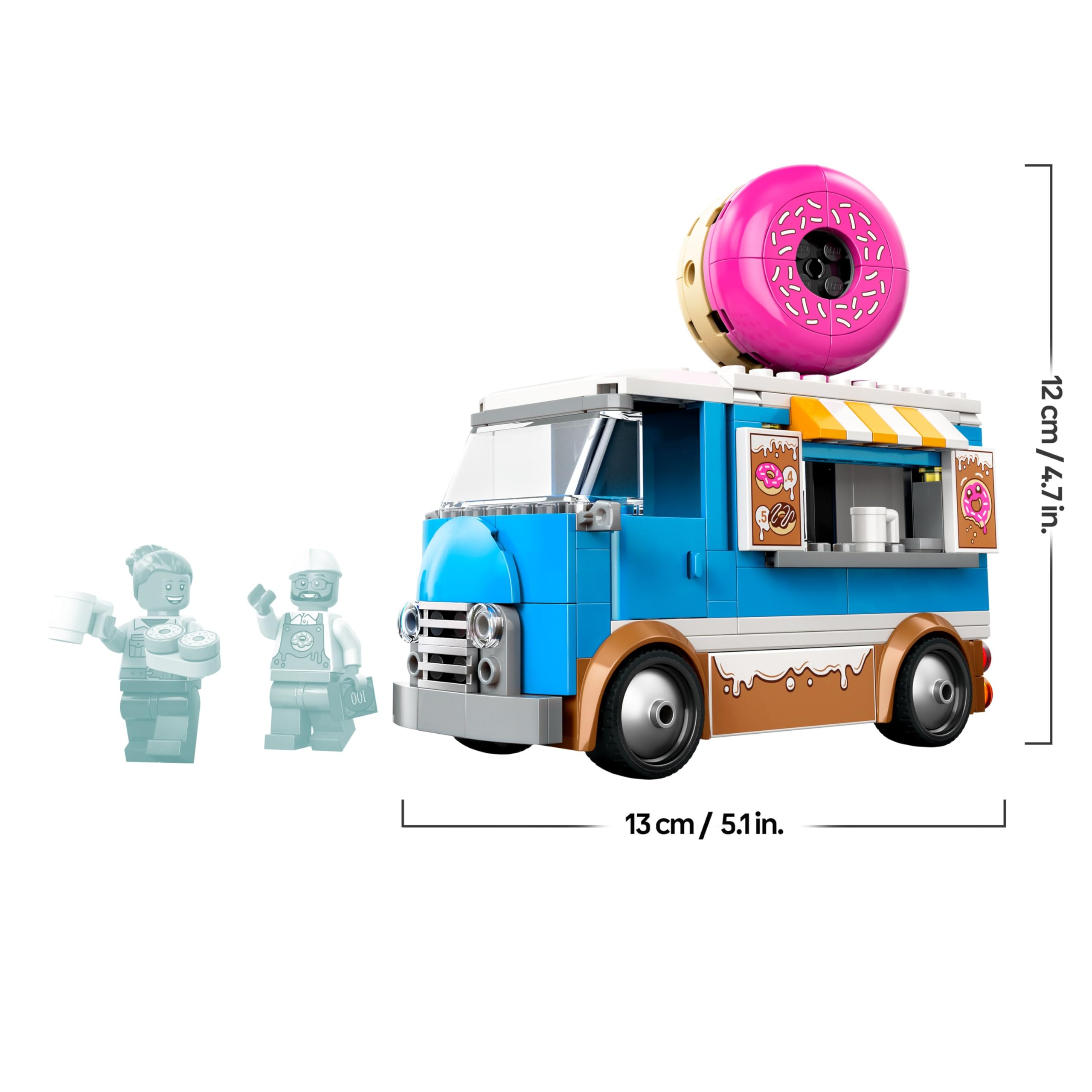 LEGO City Donut Truck Toy with 2 Minifigures - Building Set for 5+ Year Olds 14