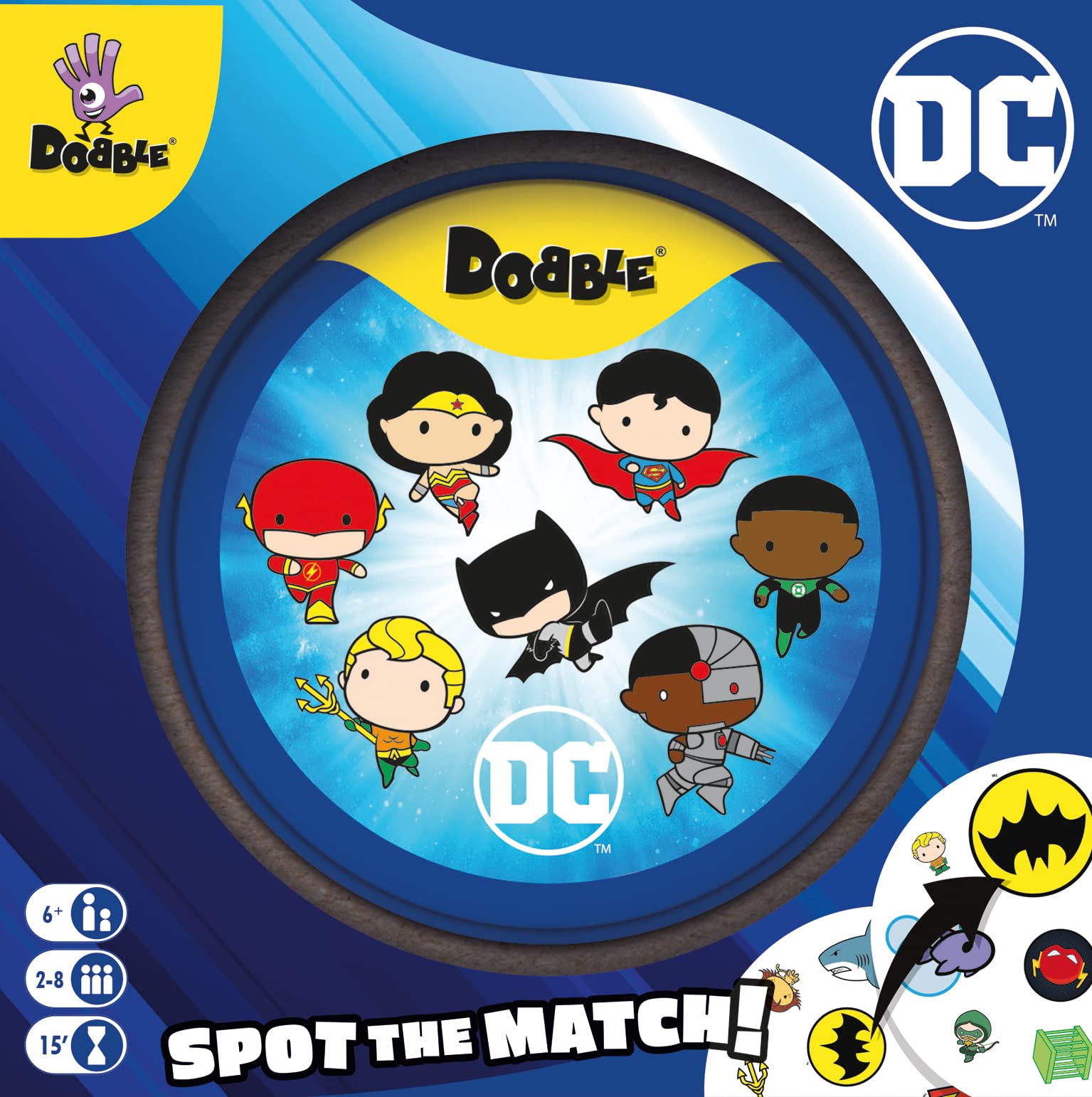 Asmodee Dobble DC Justice League Card Game for Kids & Families