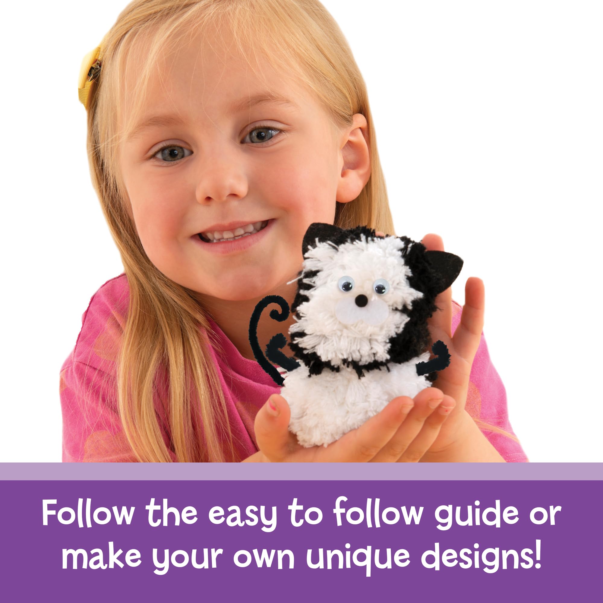 Galt Pom Pom Pets Craft Kit - Knitting & Sewing Set for Kids Ages 5+