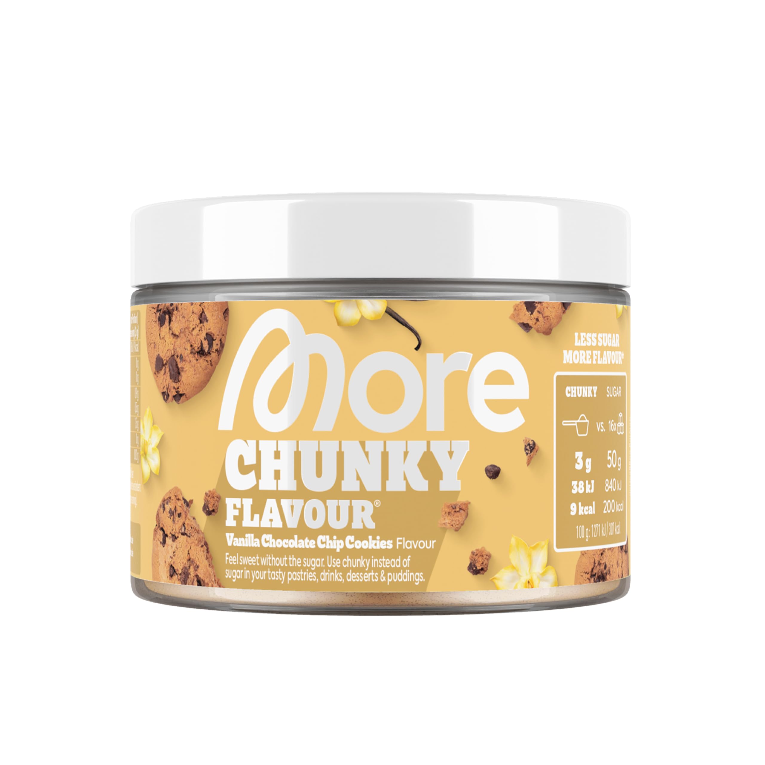 MORE NUTRITION Chunky Flavour Vanilla Chocolate Chip Cookies Powder | 150g 1