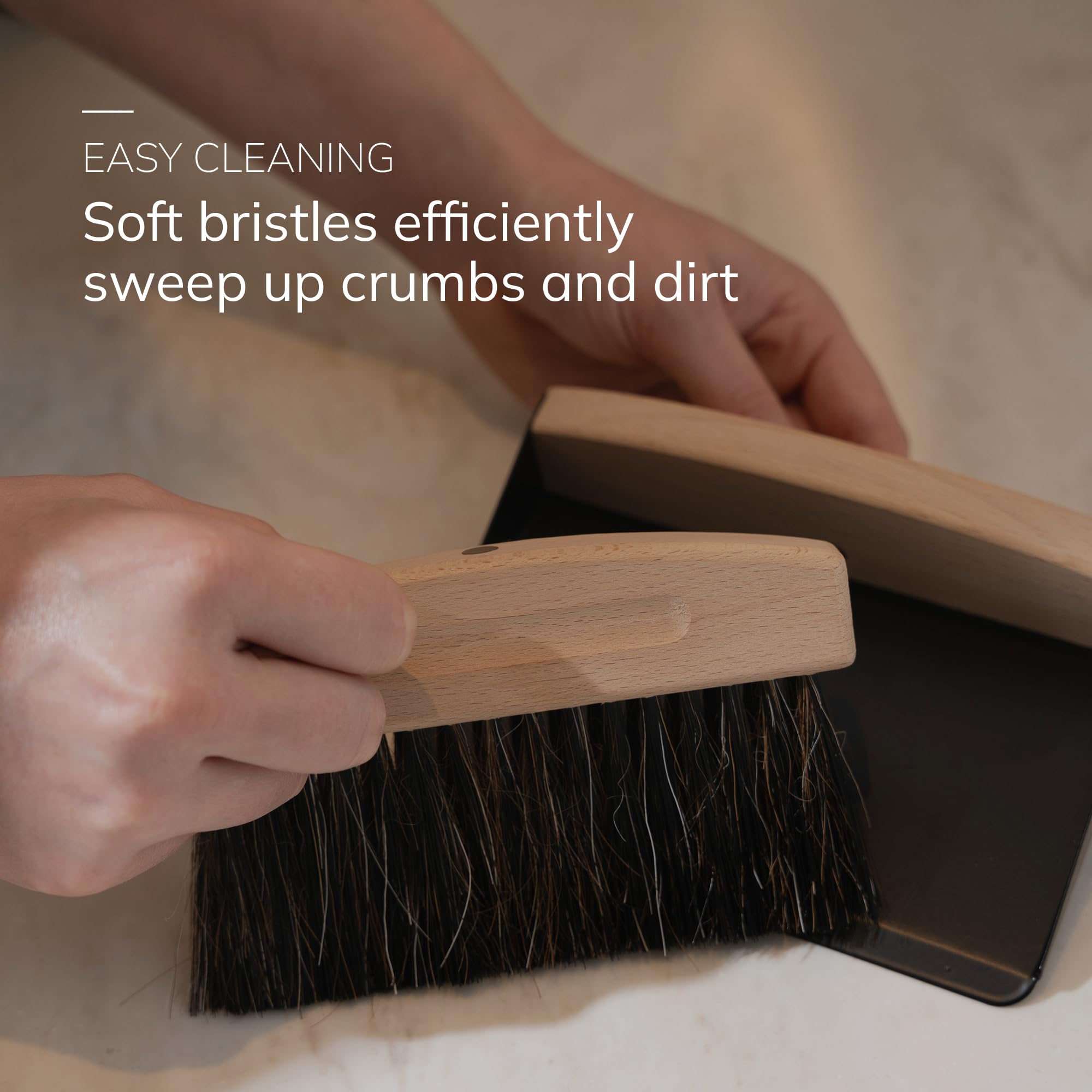 ENA Living Mini Dustpan and Brush Set - Small Cleaning Brush Set for Home, Kitchen, Fireplace 3