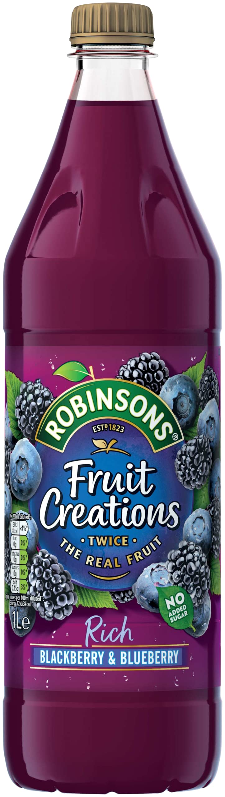Robinsons Fruit Creations Blackberry & Blueberry Squash 1L 4