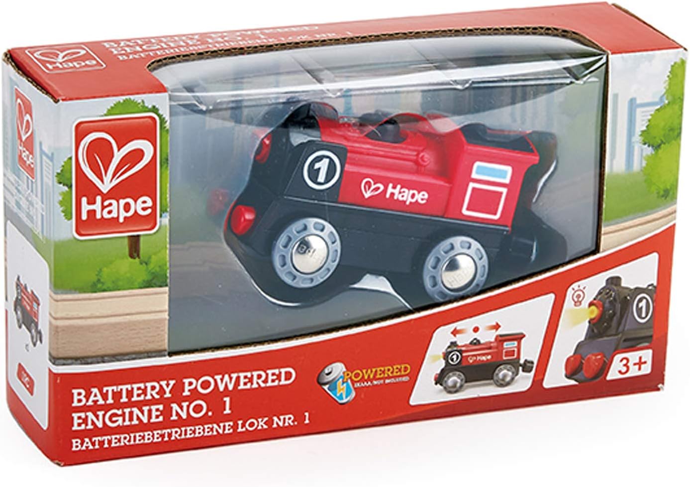 Hape E3703 Battery Powered Train Engine - Forward & Reverse Motion with Light-Up Headlight 5