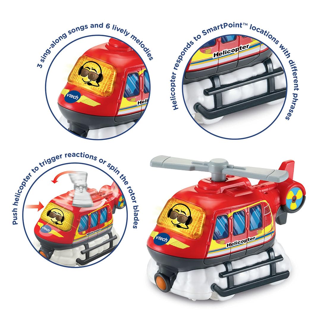 VTech Toot-Toot Drivers Helicopter - Interactive Musical Vehicle with Lights & Sounds for Toddlers 3