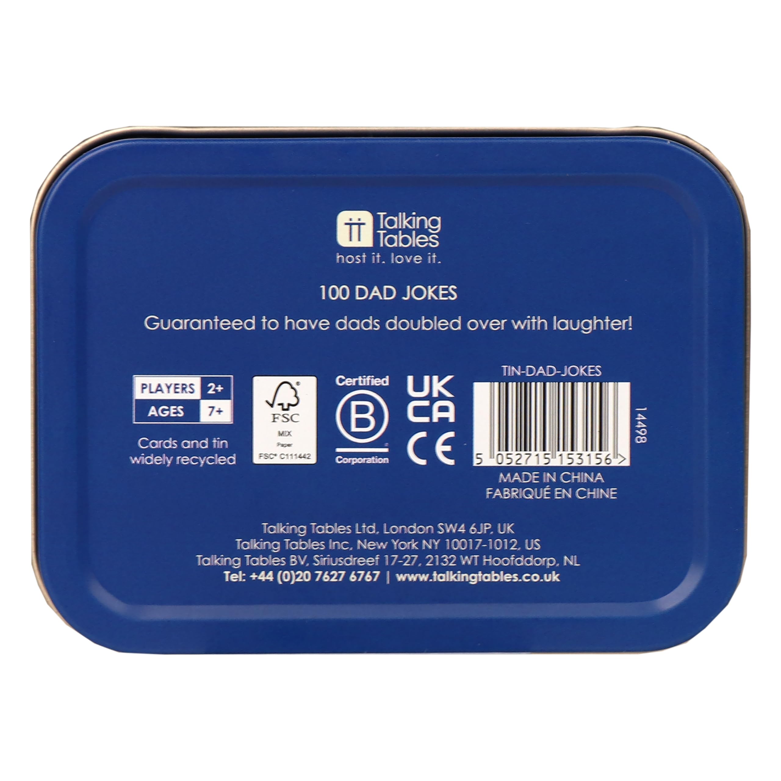 Talking Tables 100 Cards Dad Jokes Card Game for Family Fun 7