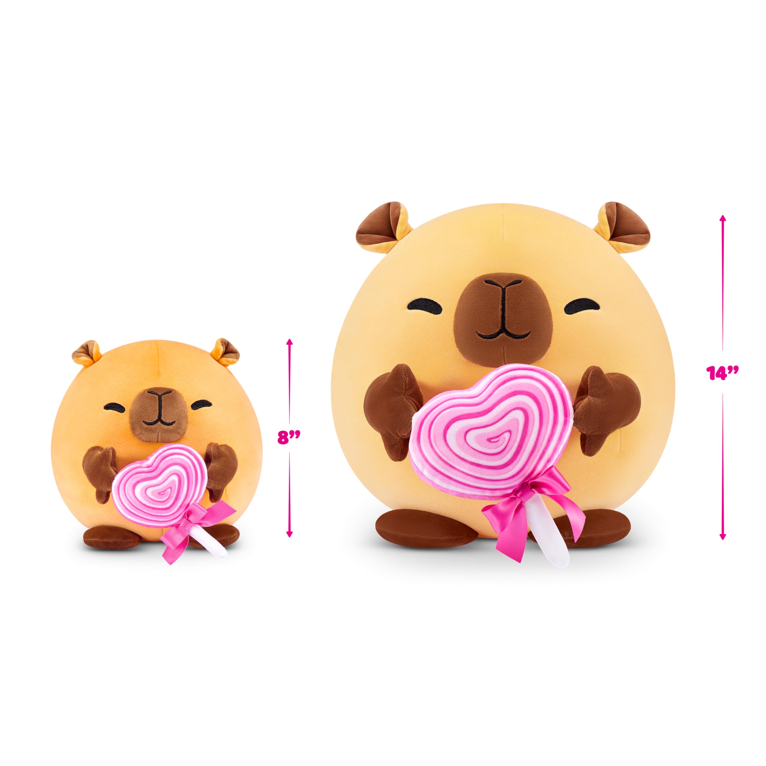 Snackles Capybara - 20 cm ZURU Cuddly Squishy Comfort Plush with Lollipop Snack 13