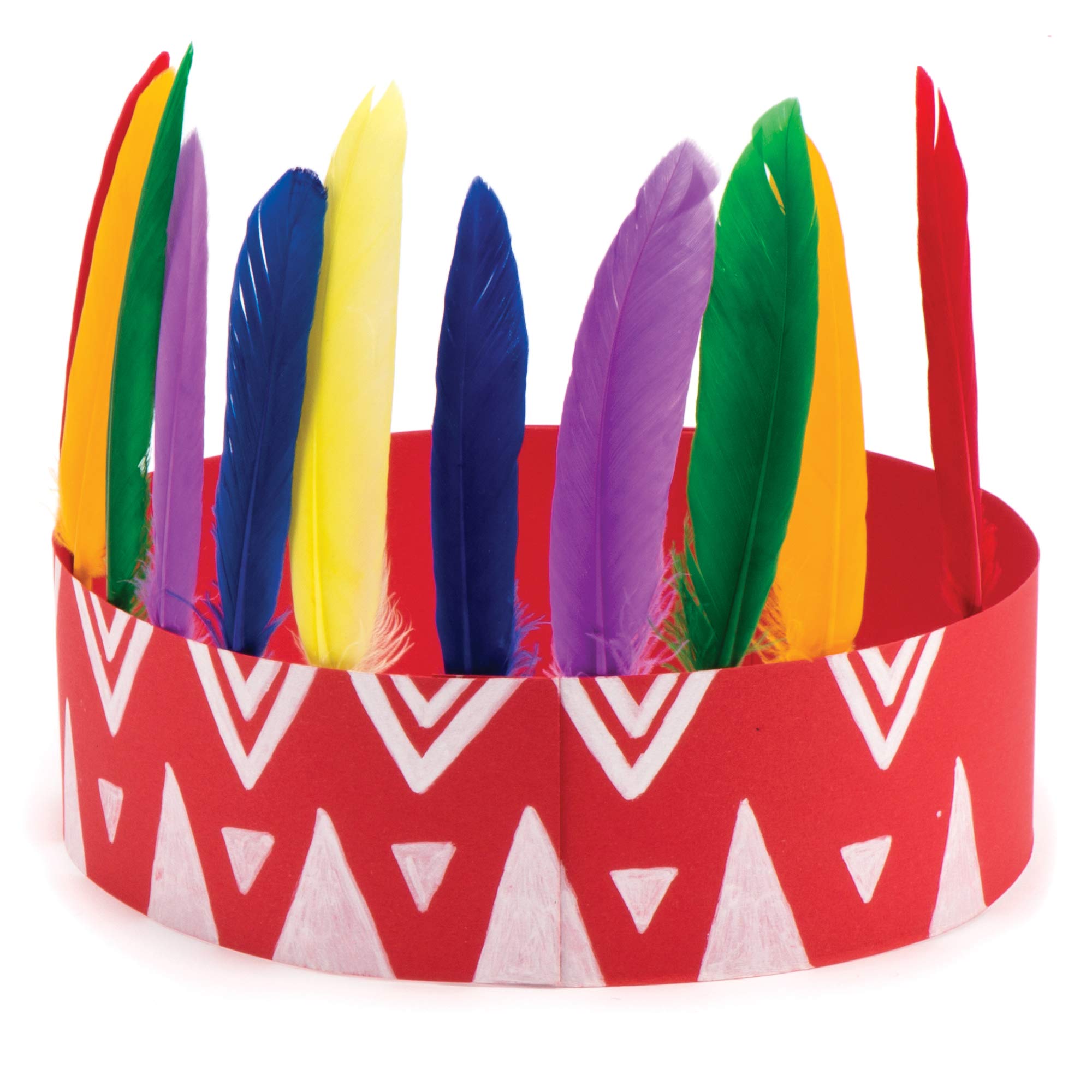 Baker Ross AR245 Mini Quill Feathers Value Pack – 80 Assorted Color Craft Feathers for Kids