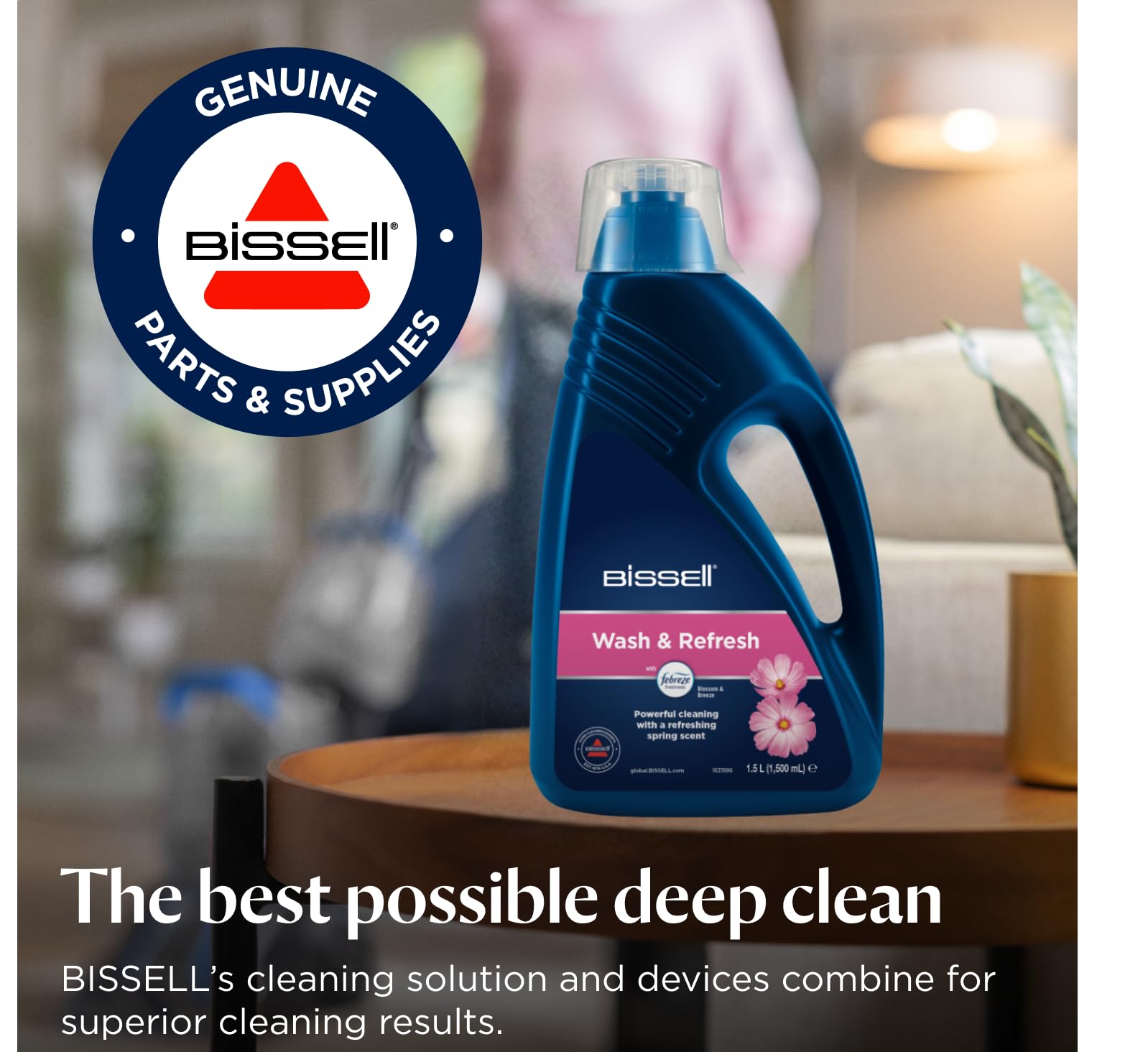 BISSELL Wash & Refresh with Febreze Blossom & Breeze Carpet Detergent | 1.5L Liquid | Safe for Kids & Pets 7