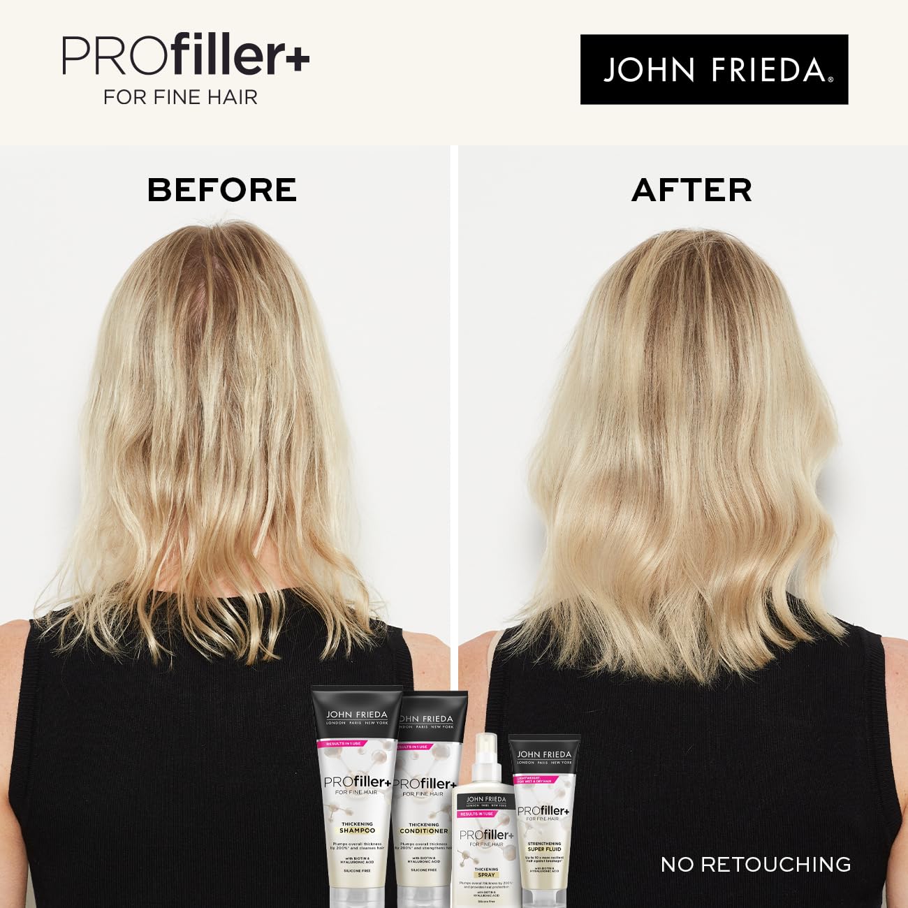 John Frieda PROfiller+ Thickening Shampoo for Thin, Fine Hair (250ml) 6