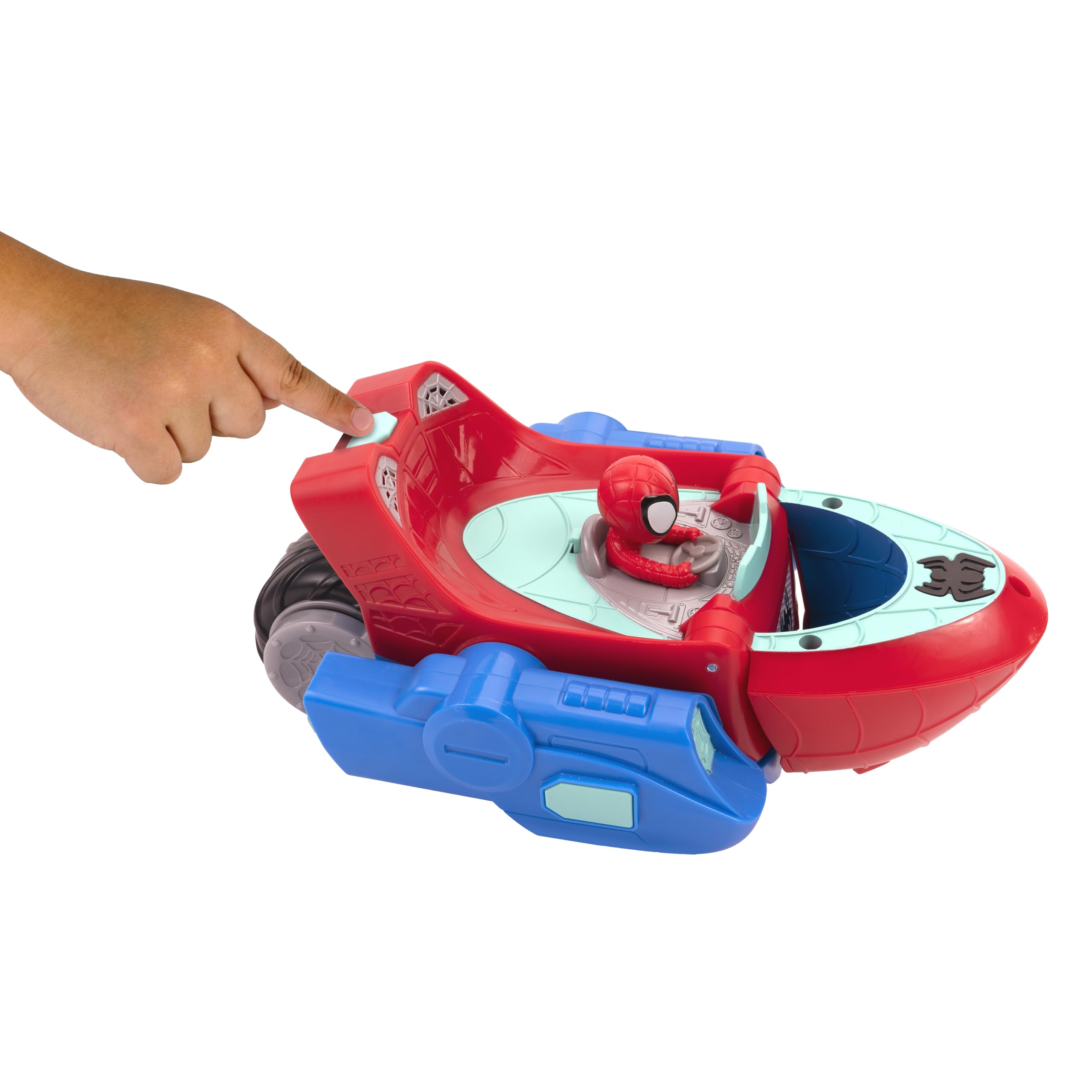 Spidey Transforming Web-Wave Cruiser - 9-Inch 2-in-1 Vehicle with Web Dart Launchers 3