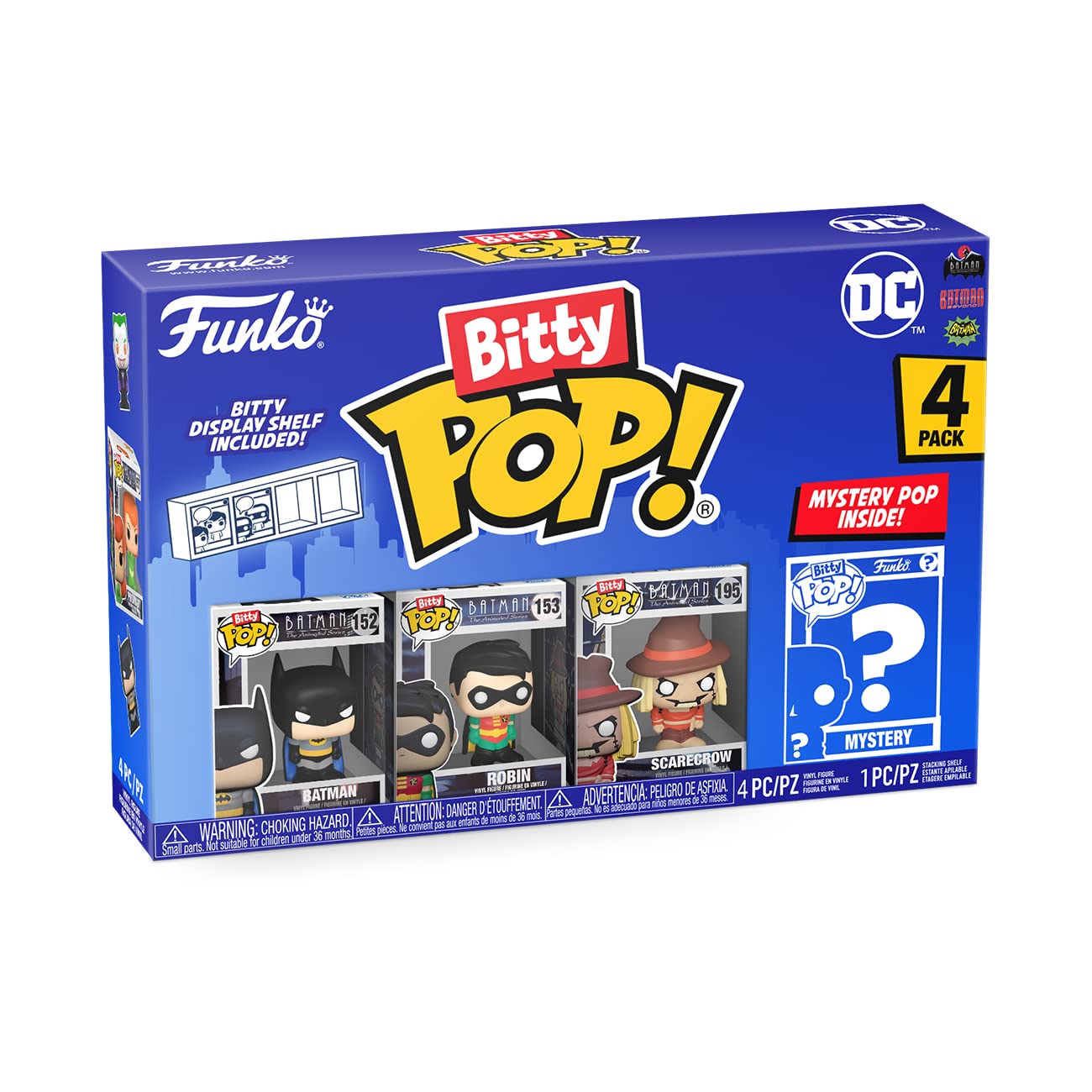 Funko Bitty Pop! DC Comics 4-Pack Series 1 - Batman, Robin, Scarecrow & Mystery Vinyl Figures (71311) 13