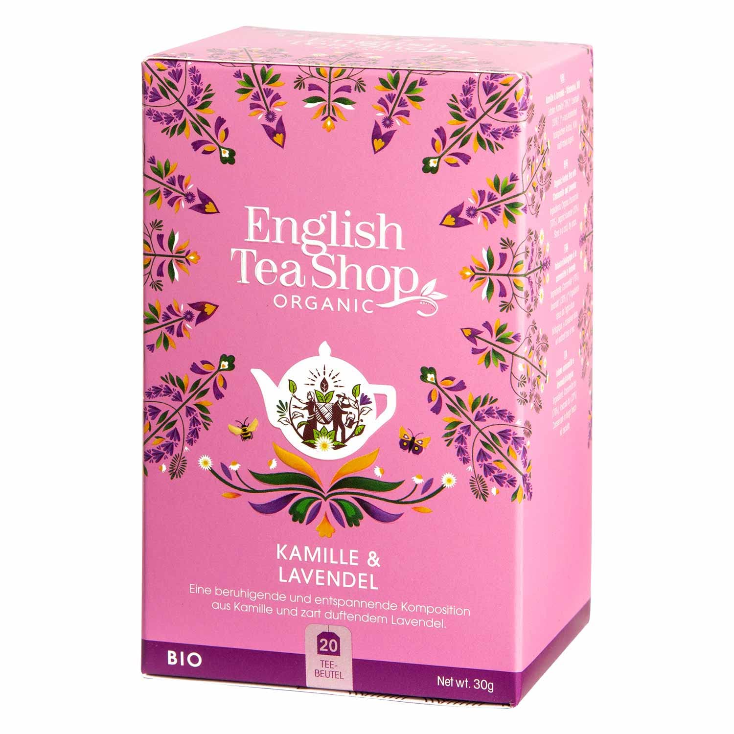 English Tea Shop Organic Chamomile & Lavender - 20 Tea Bag Sachets, 30 g
