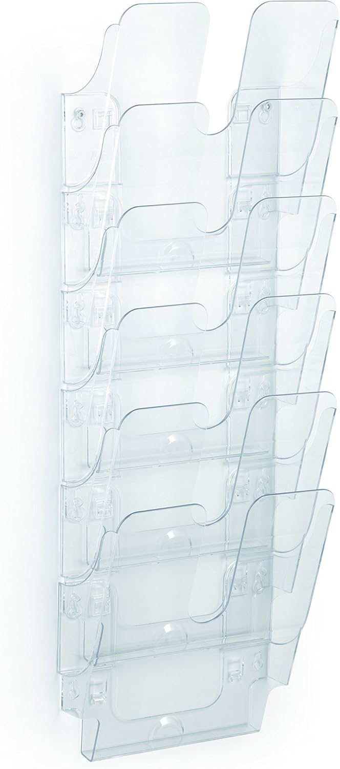 Durable FLEXIPLUS 6 A4 Portrait Literature Holder | Transparent | Wall Mounted D 1