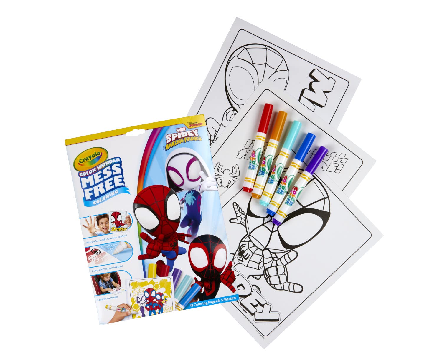 CRAYOLA Color Wonder - Marvel Spidey and His Amazing Friends Mess-Free Coloring Set 7