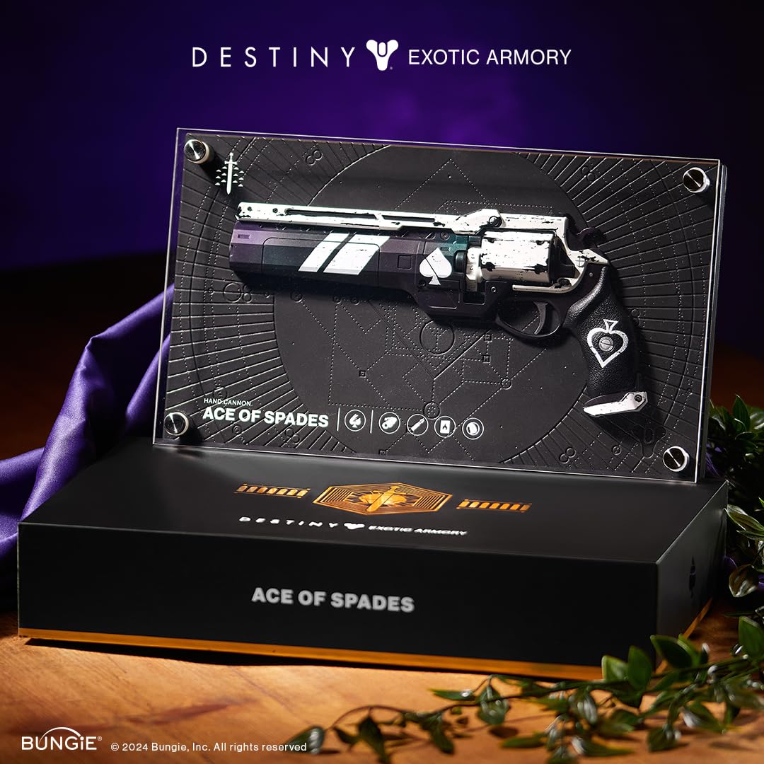 Destiny - Numskull Ace of Spades Exotic Weapon Figure 12x6 in Premium Collectible Statue - Official Bungie Licensed Replica 12