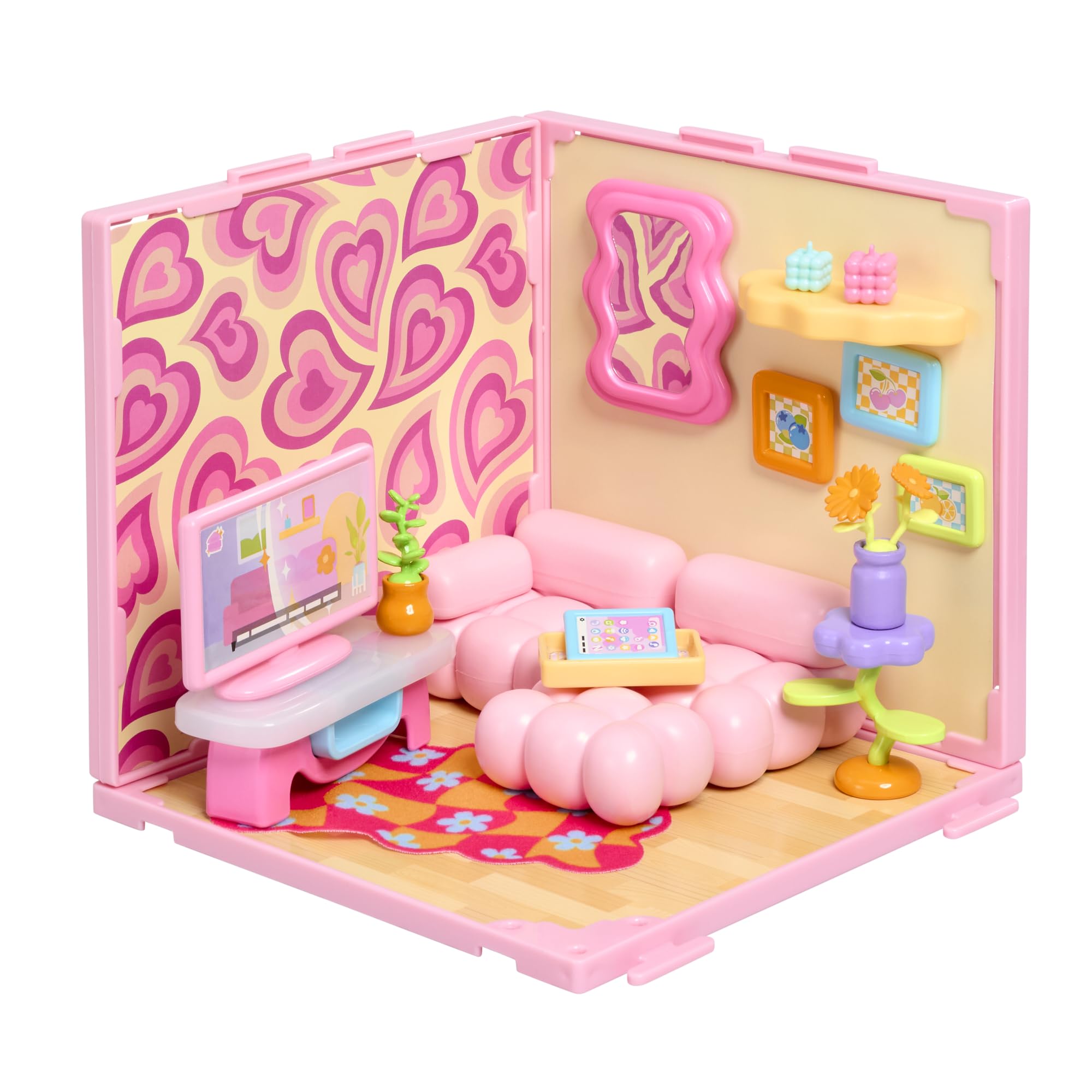 Goliath Suite Spaces Living Room Set - Modular Dollhouse Playset for 6 Years and Up