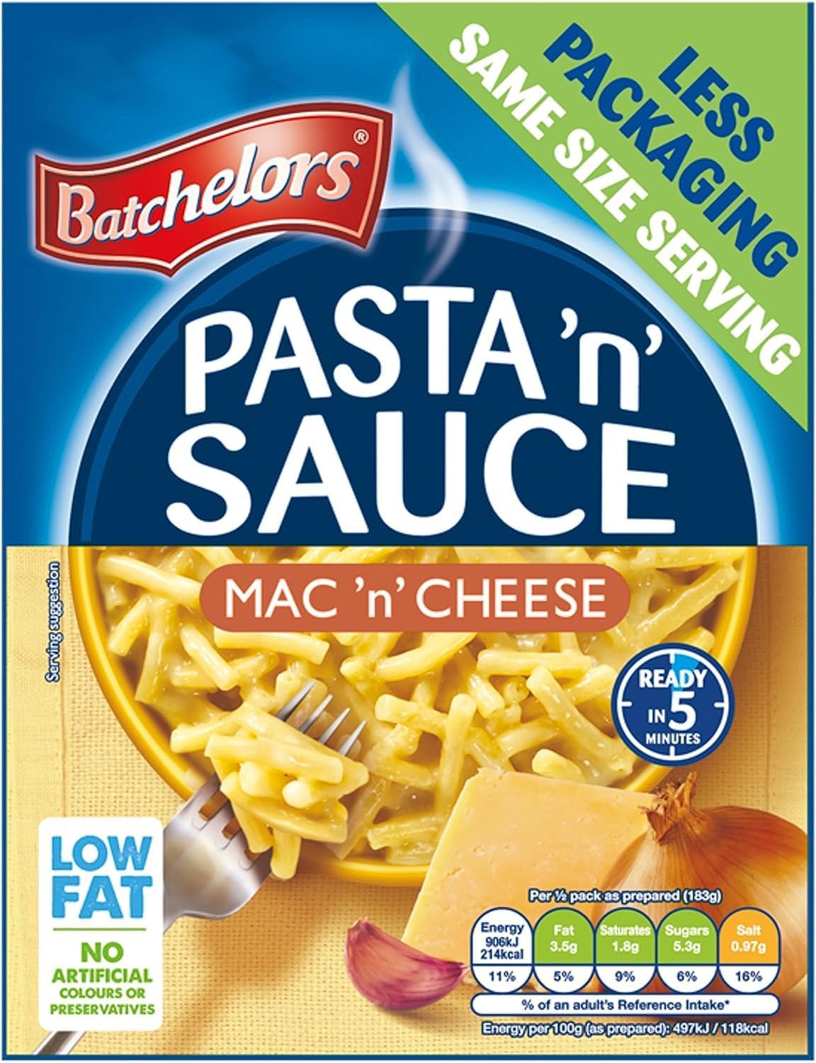 Batchelors Pasta 'n' Sauce Mac 'N' Cheese Pasta Ready Meal, 99g Packet (Pack of 7) 6