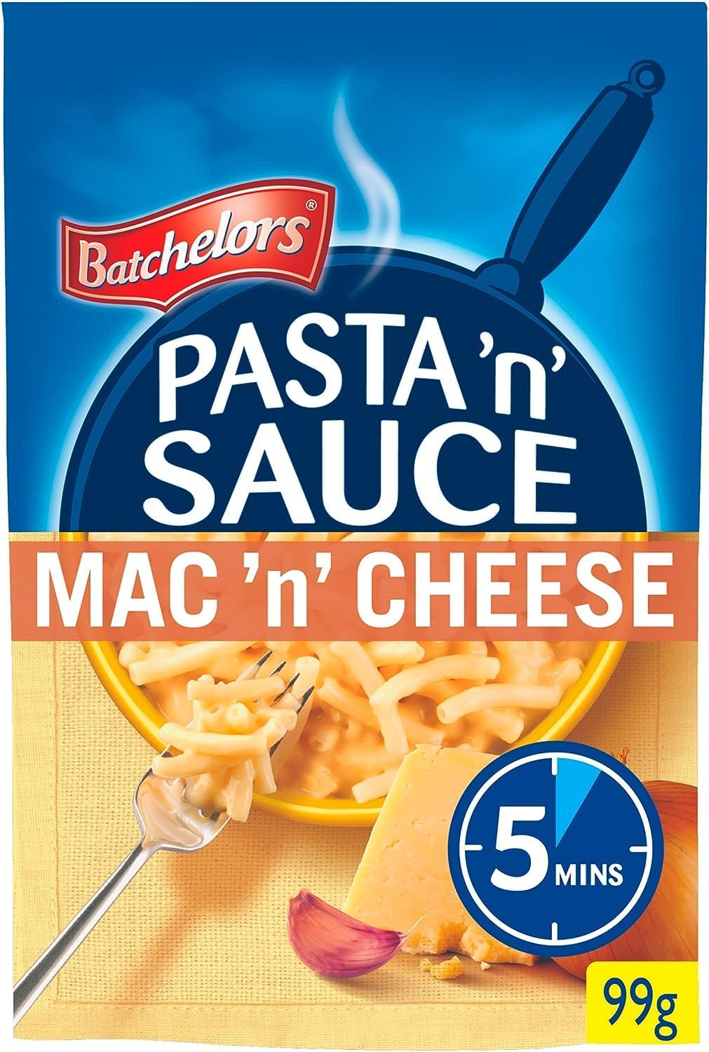 Batchelors Pasta 'n' Sauce Mac 'N' Cheese Pasta Ready Meal, 99g Packet (Pack of 7)
