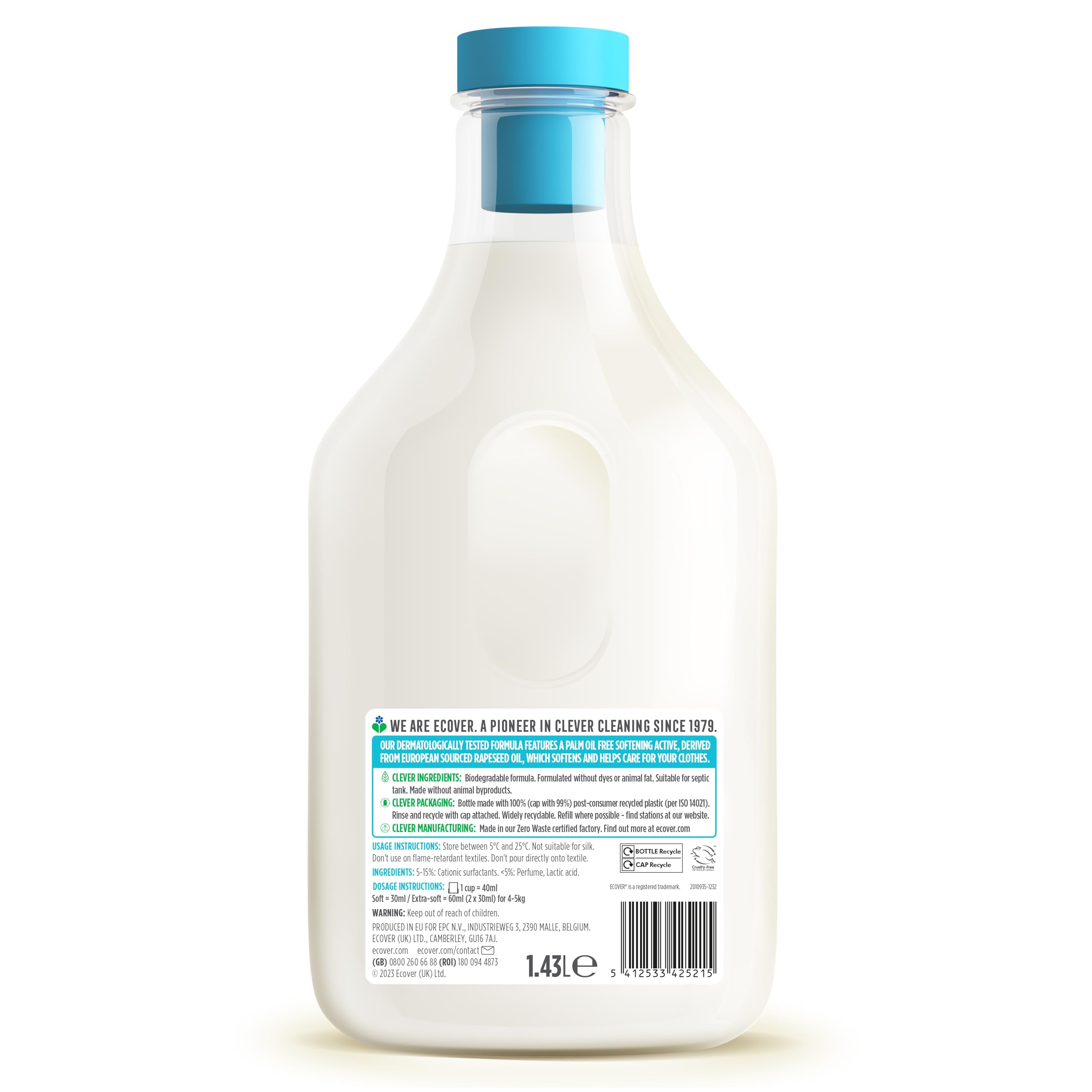 Ecover Rose & Bergamot Fabric Softener (1.52 kg)