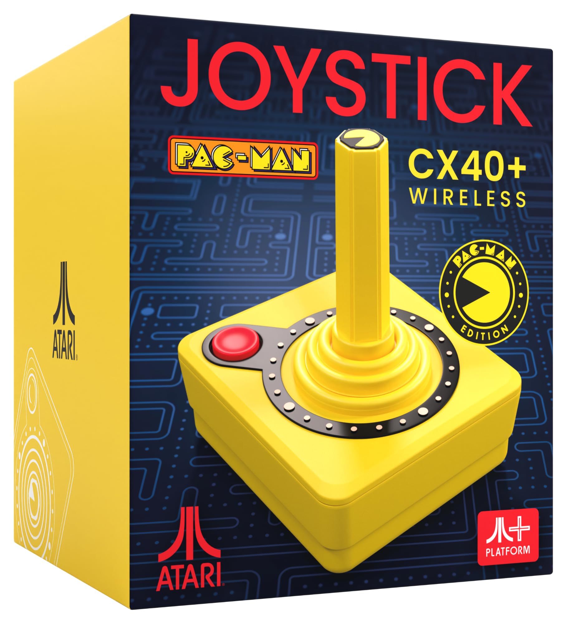 Pac-Man Edition Atari CX40+ Wireless Joystick Yellow