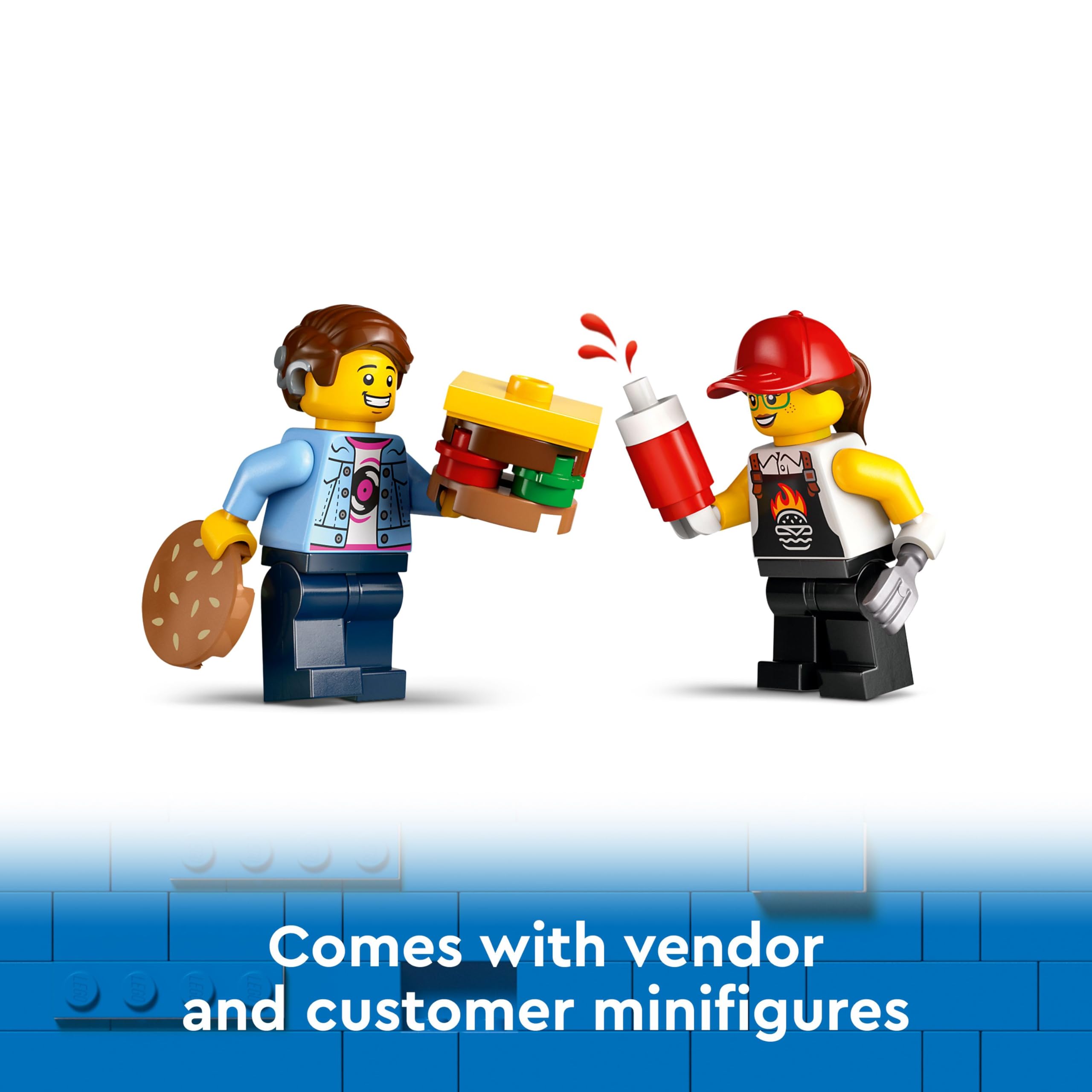 LEGO City Burger Van Building Set 60404 | Ages 5+ | Includes Food Truck & Minifigures 5