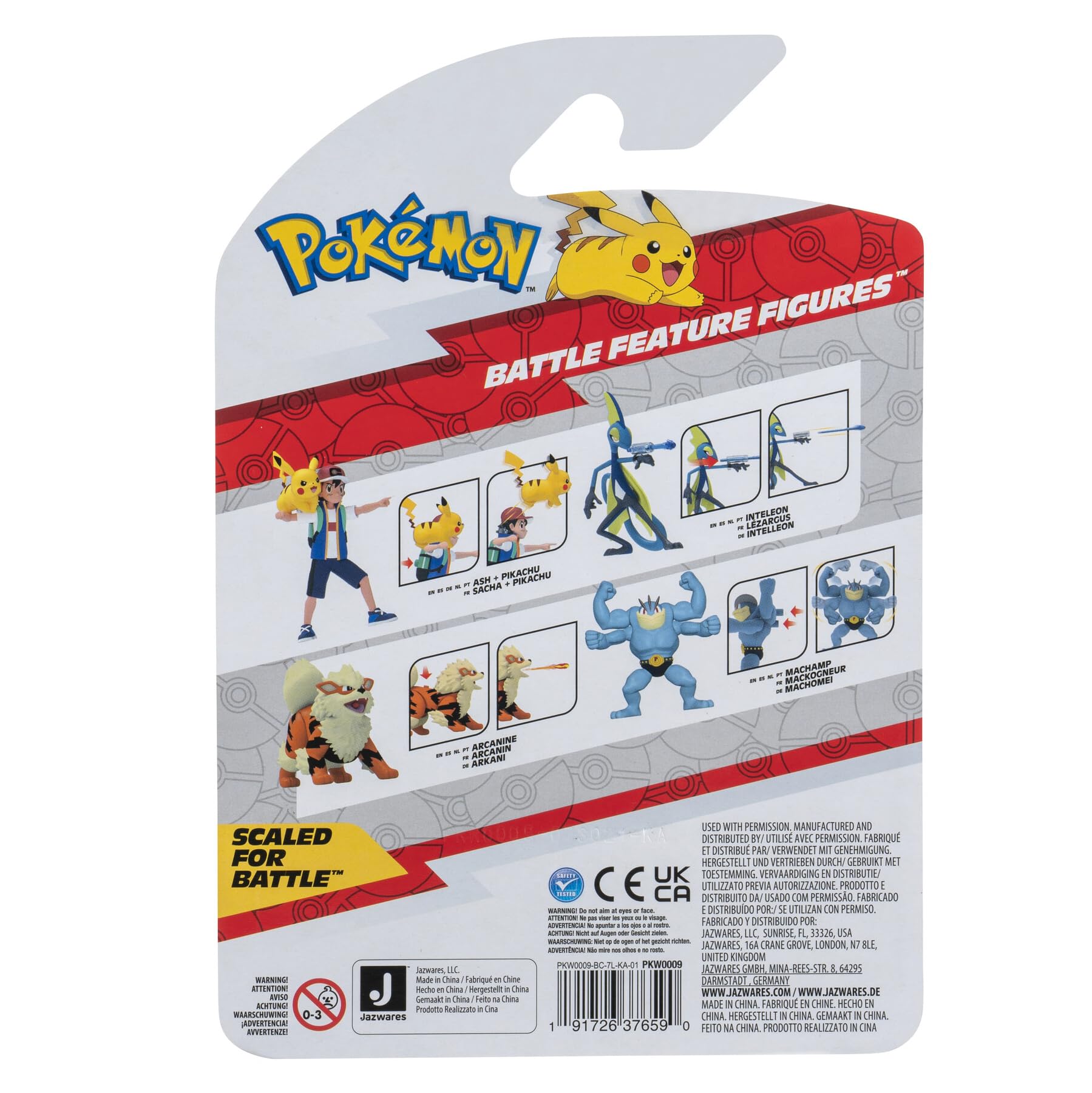 Arcanine Battle Feature Figure - 4.5-Inch Action Figure with Fire Missile Attack 6