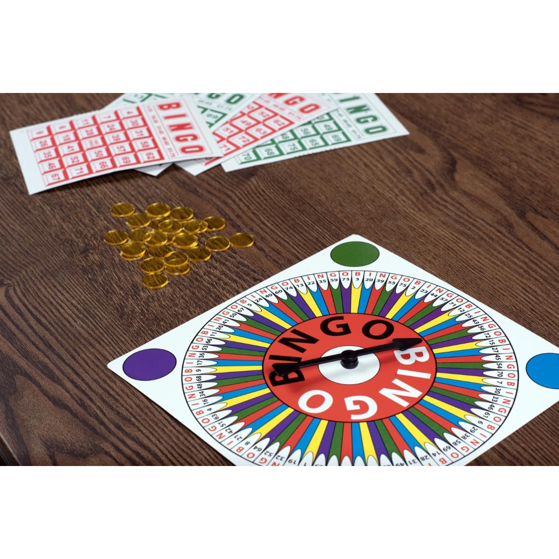 Pressman Classic Bingo Set with Spinner, Bingo Cards & Plastic Markers 4